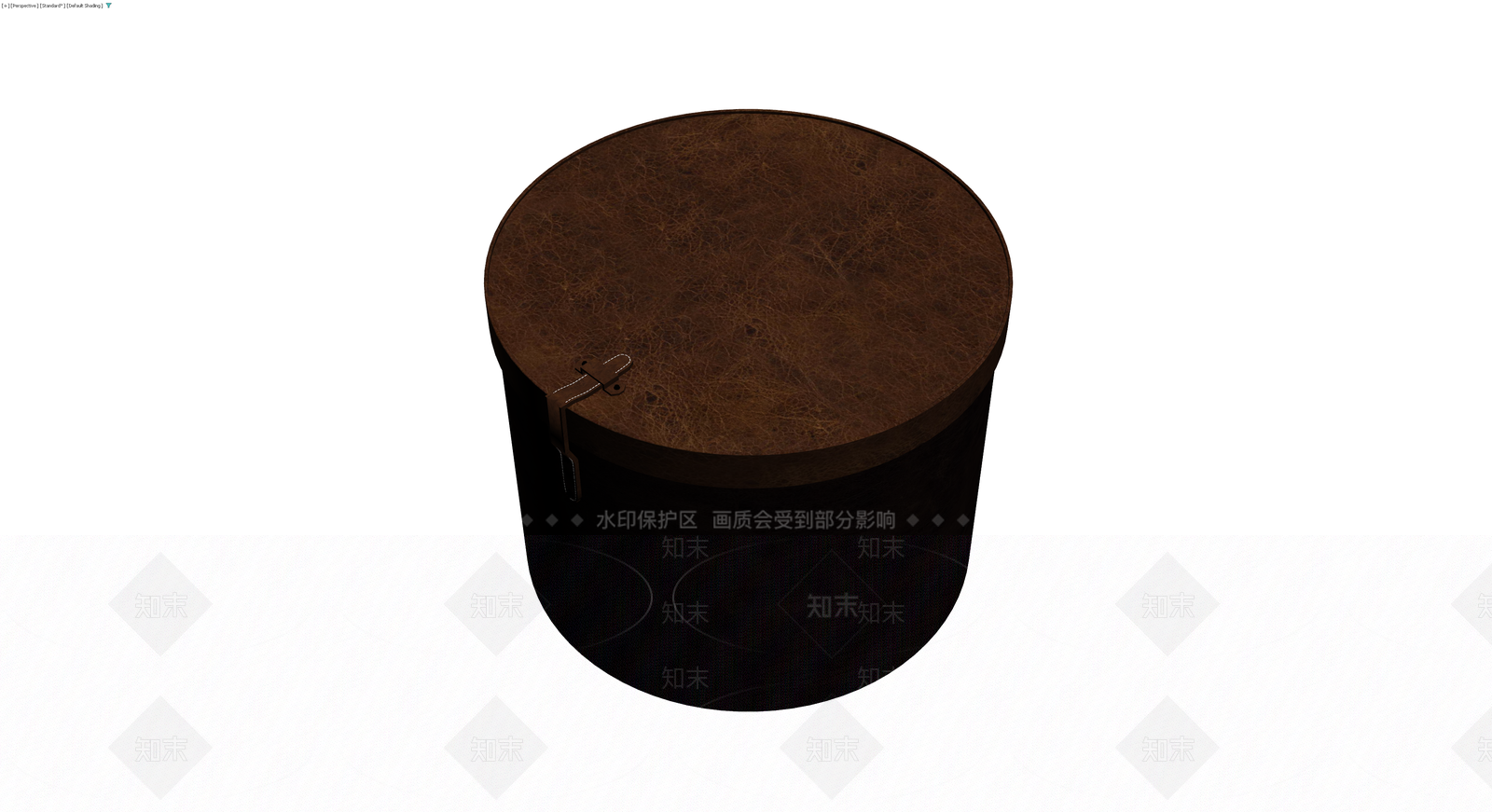 圆柱形皮革收纳箱3D模型下载【ID:1230122138】