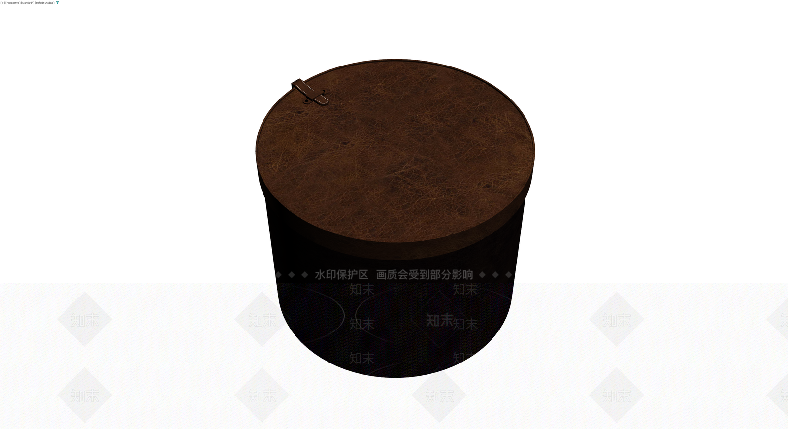 圆柱形皮革收纳箱3D模型下载【ID:1230122138】