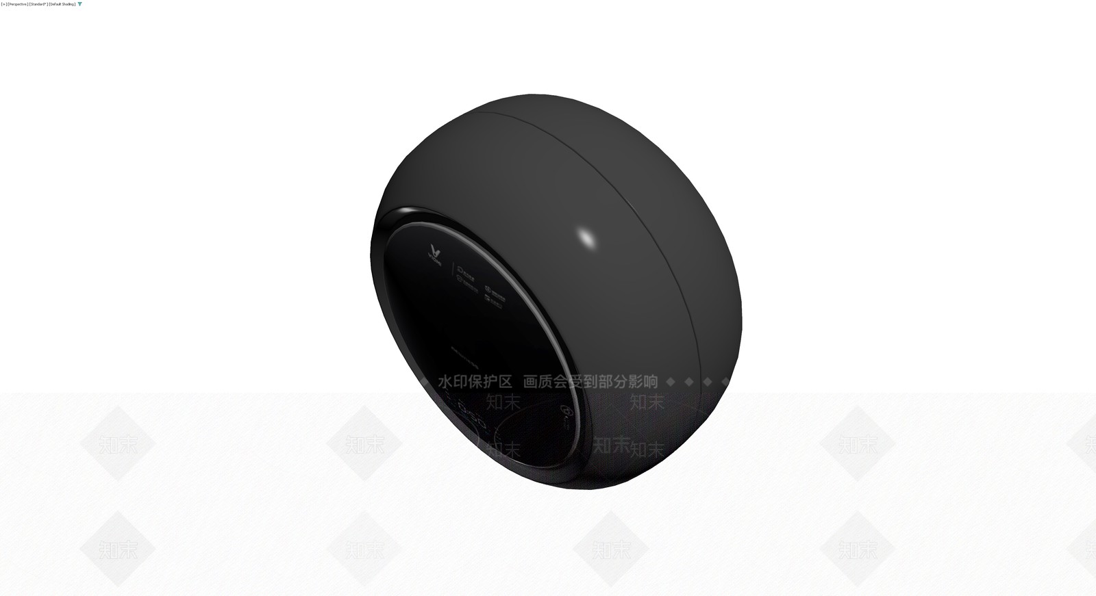 黑色圆球形智能家电3D模型下载【ID:1229964017】