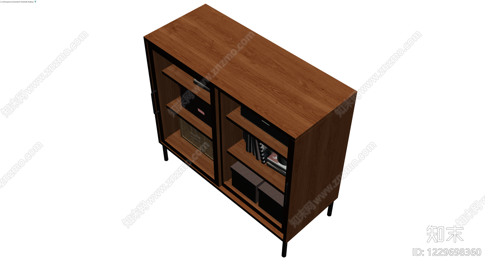 实木纹理储物柜3D模型下载【ID:1229698360】