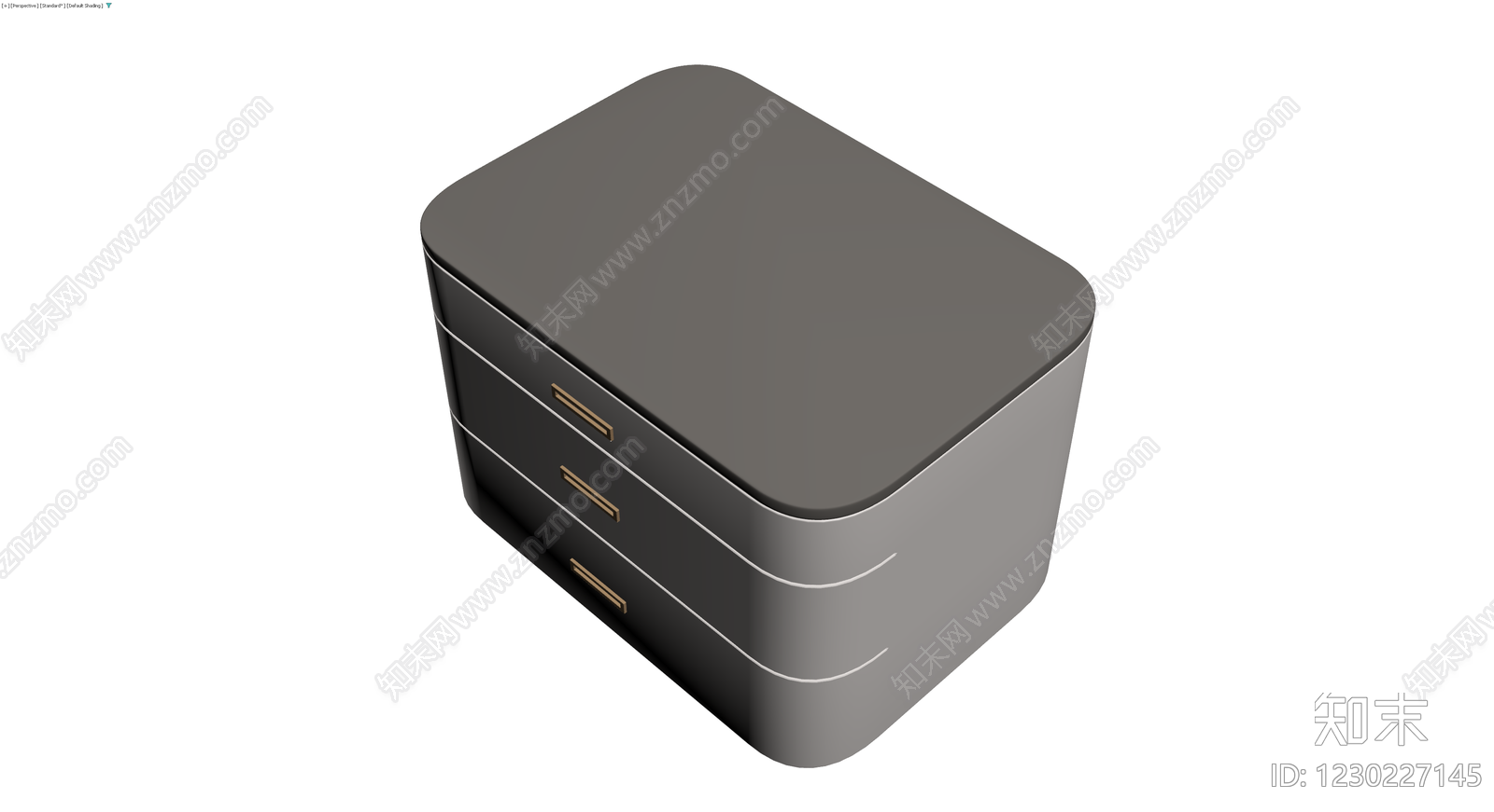 现代风格三斗柜3D模型下载【ID:1230227145】