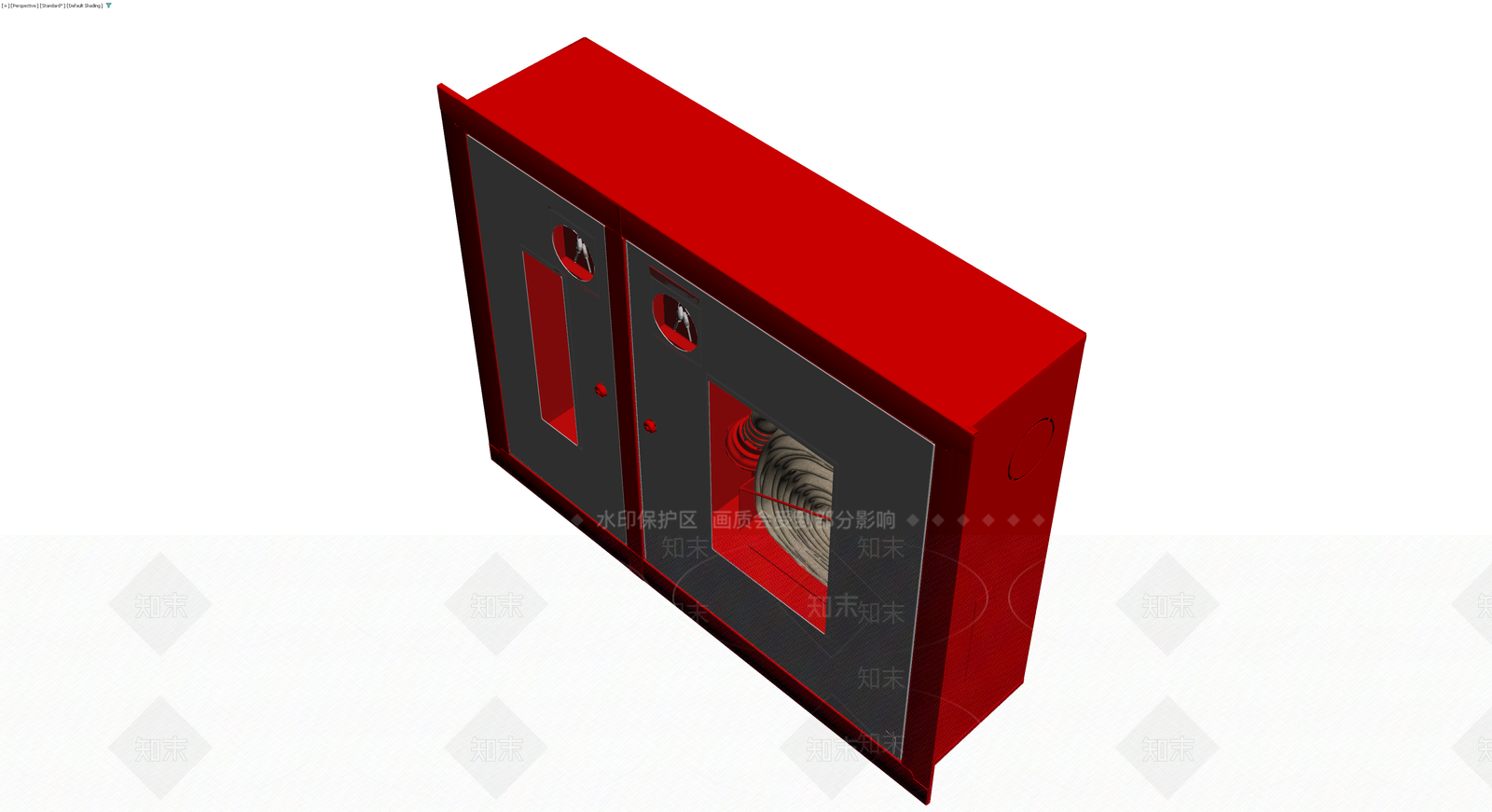 红色消防栓箱模型3D模型下载【ID:1230672323】