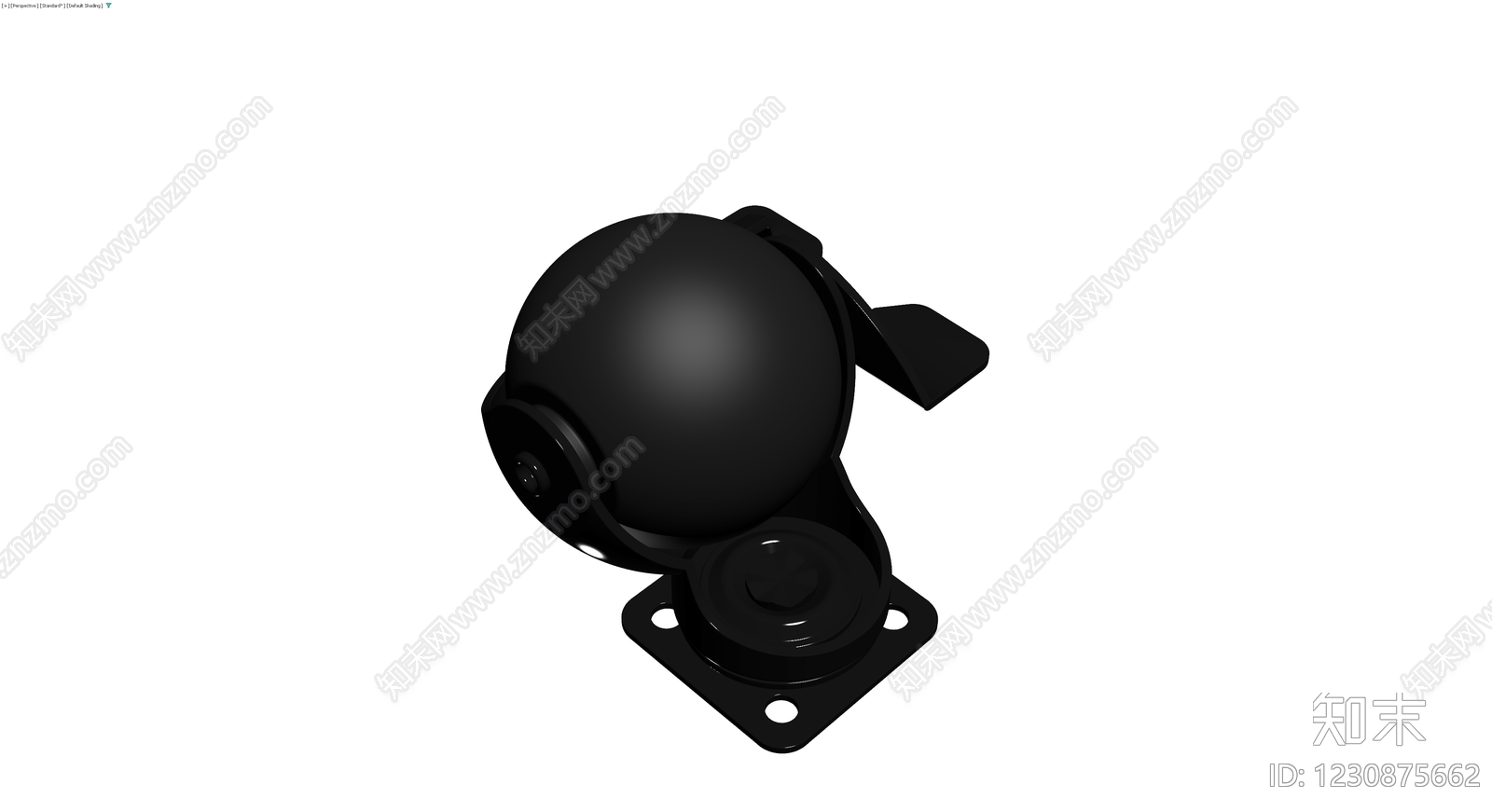 黑色球头支架3D模型下载【ID:1230875662】