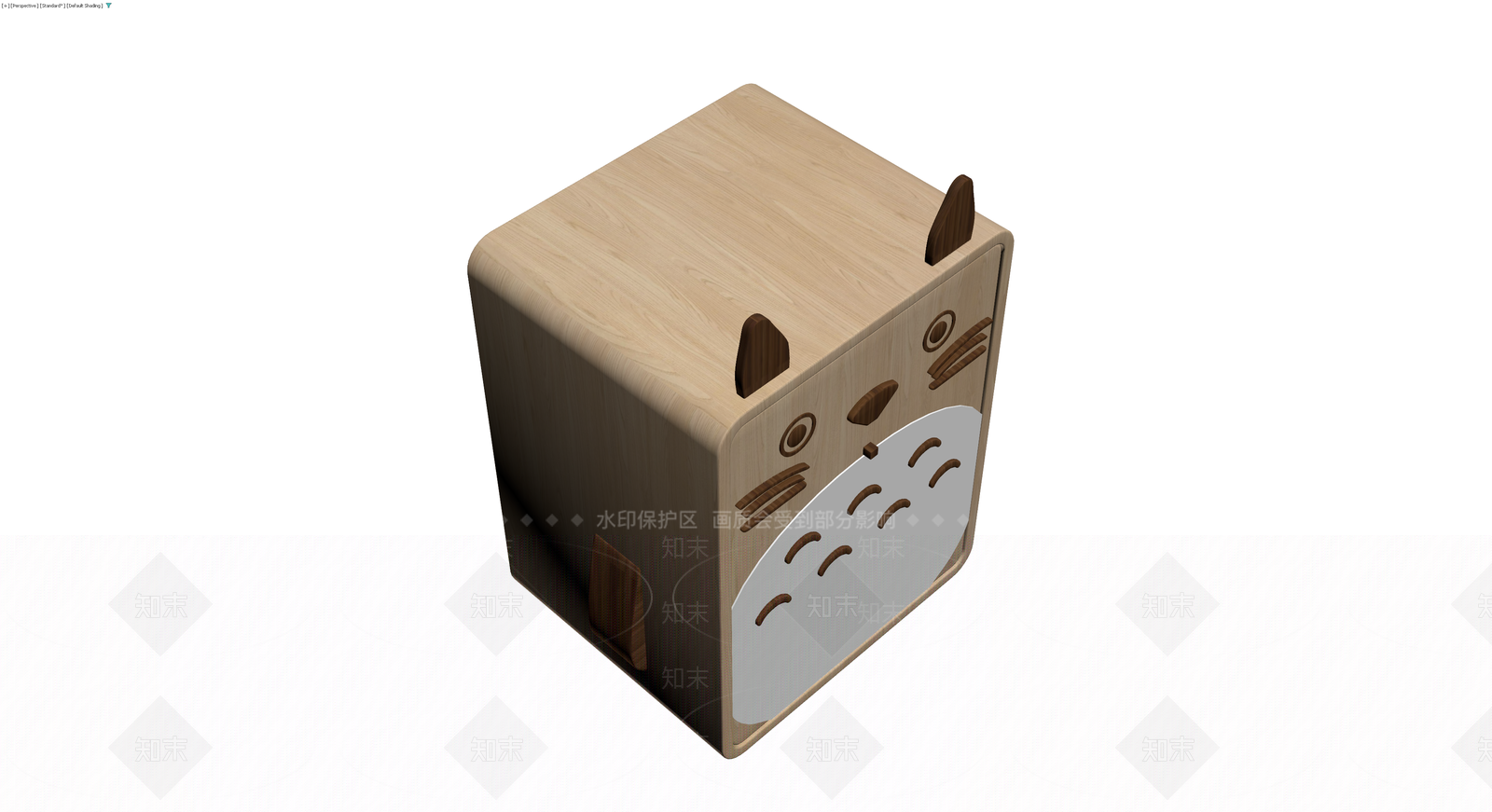 双门木质储物柜3D模型下载【ID:1229641759】