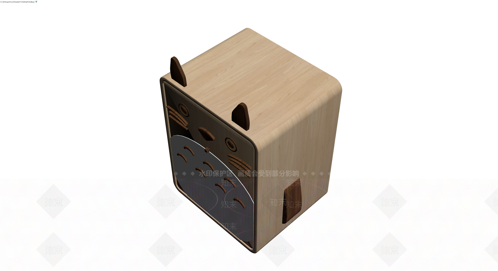 双门木质储物柜3D模型下载【ID:1229641759】