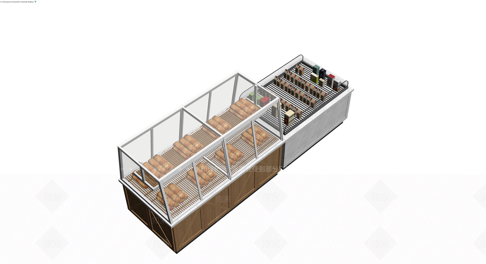 面包店展示柜组合3D模型下载【ID:1230403370】