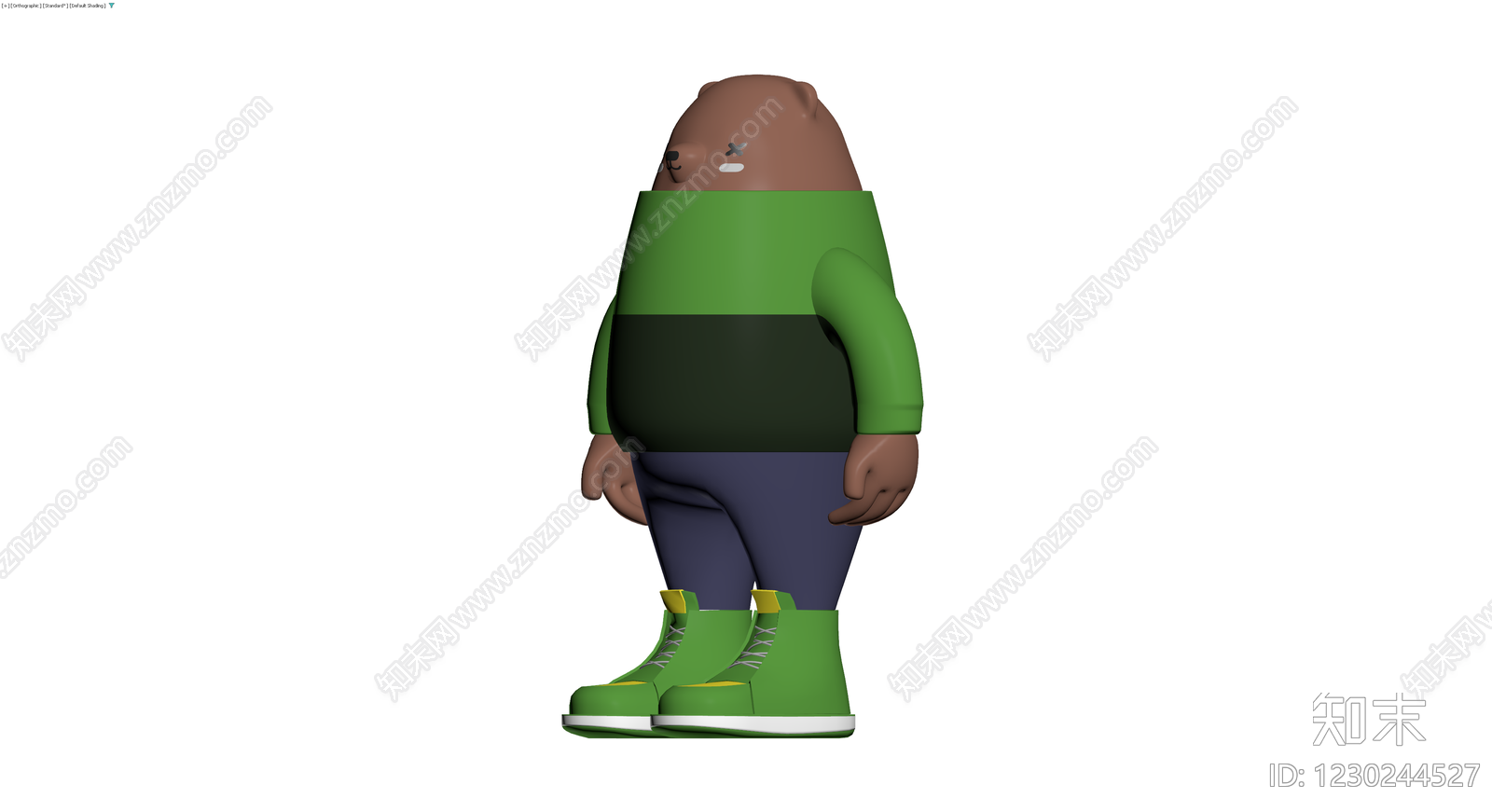 绿衣卡通熊3D模型3D模型下载【ID:1230244527】