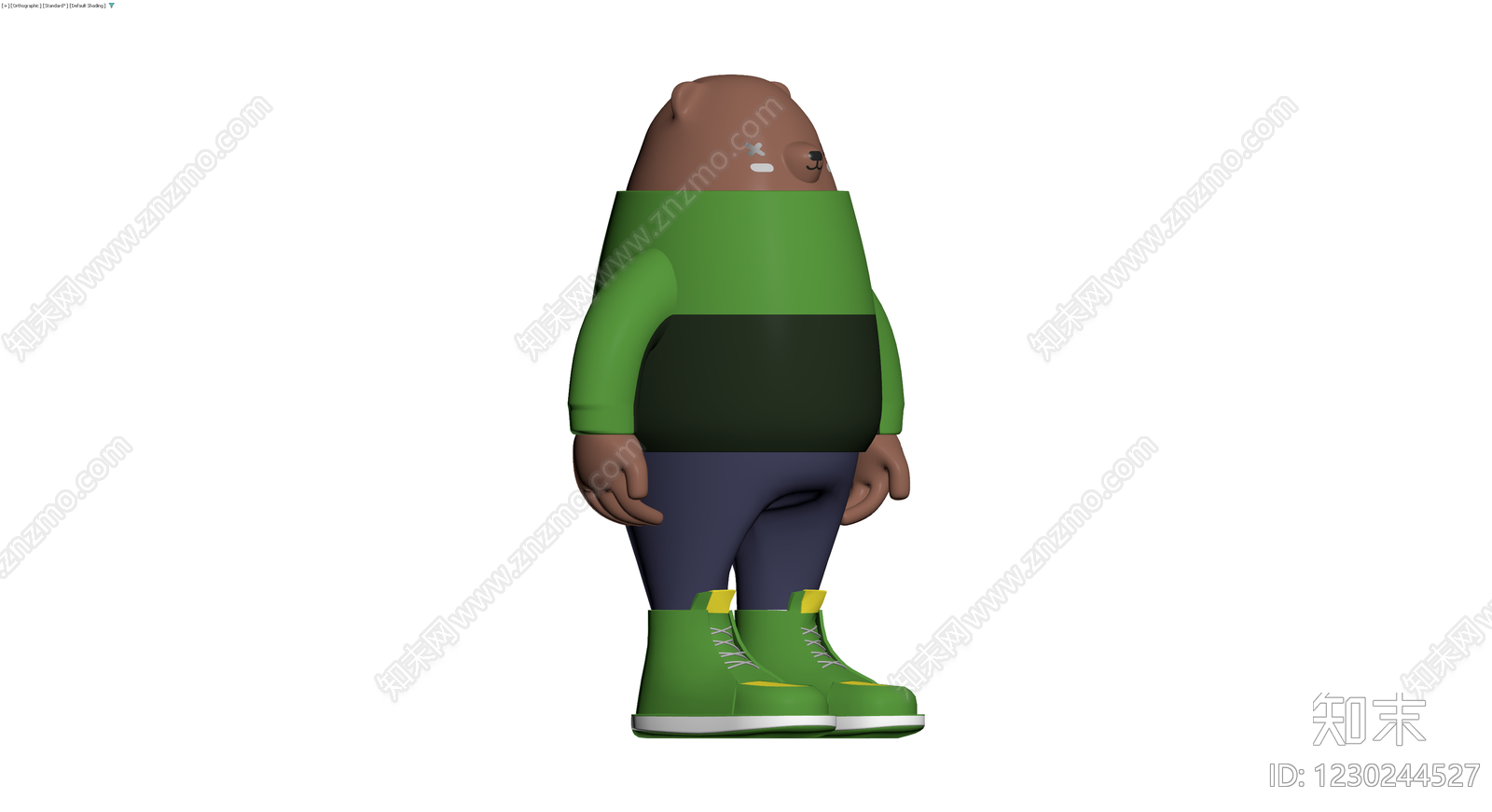 绿衣卡通熊3D模型3D模型下载【ID:1230244527】