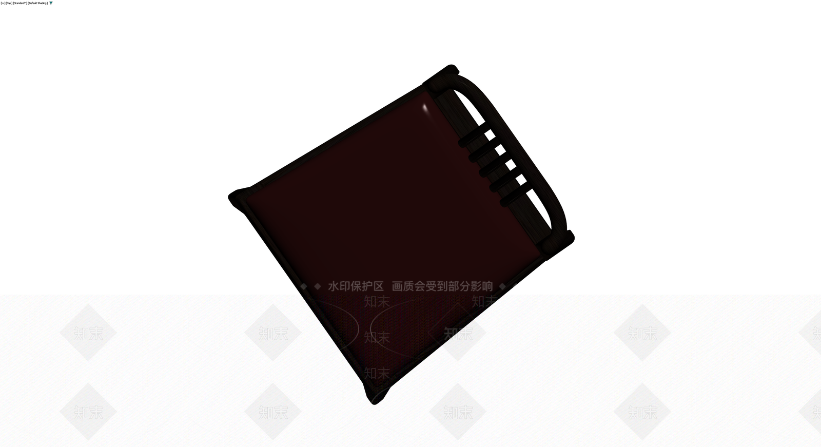深色木质靠背椅3D模型下载【ID:1230382325】