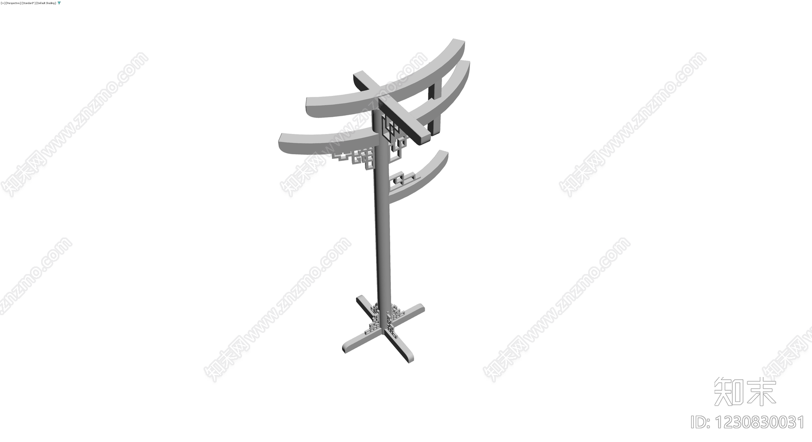 中式景观灯柱3D模型下载【ID:1230830031】