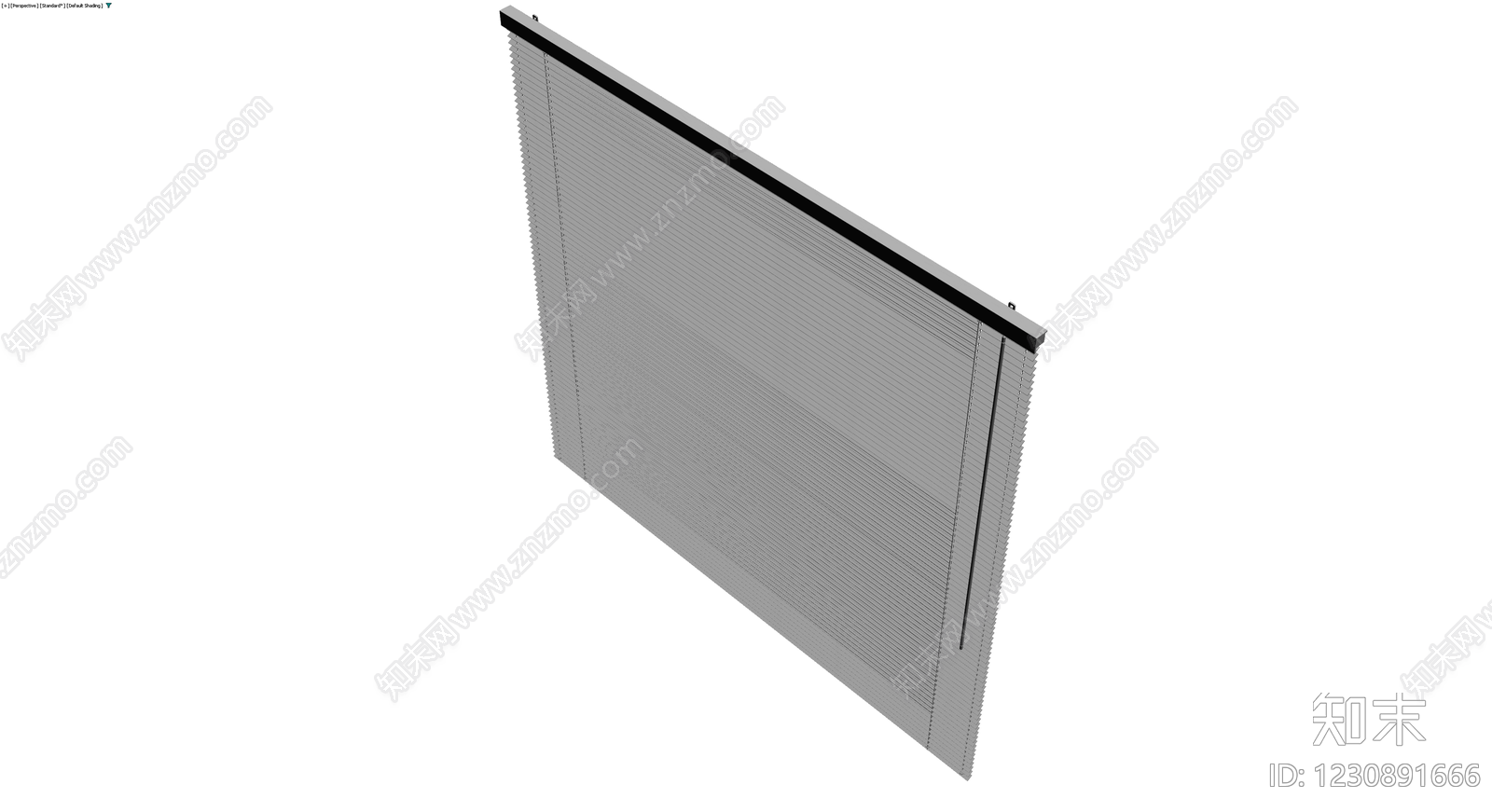 灰色百叶窗组件3D模型下载【ID:1230891666】