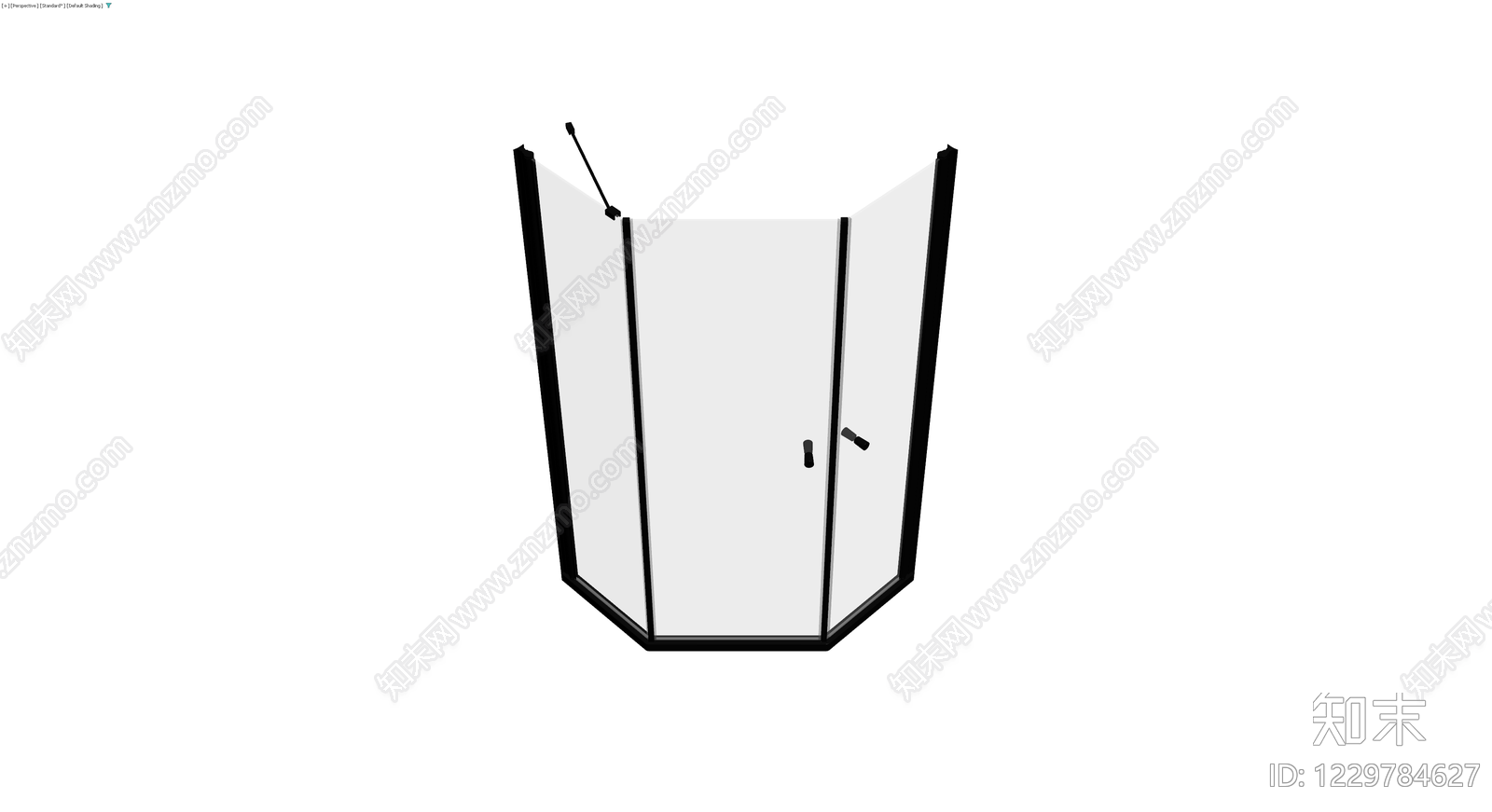 黑色边框淋浴房隔断3D模型下载【ID:1229784627】