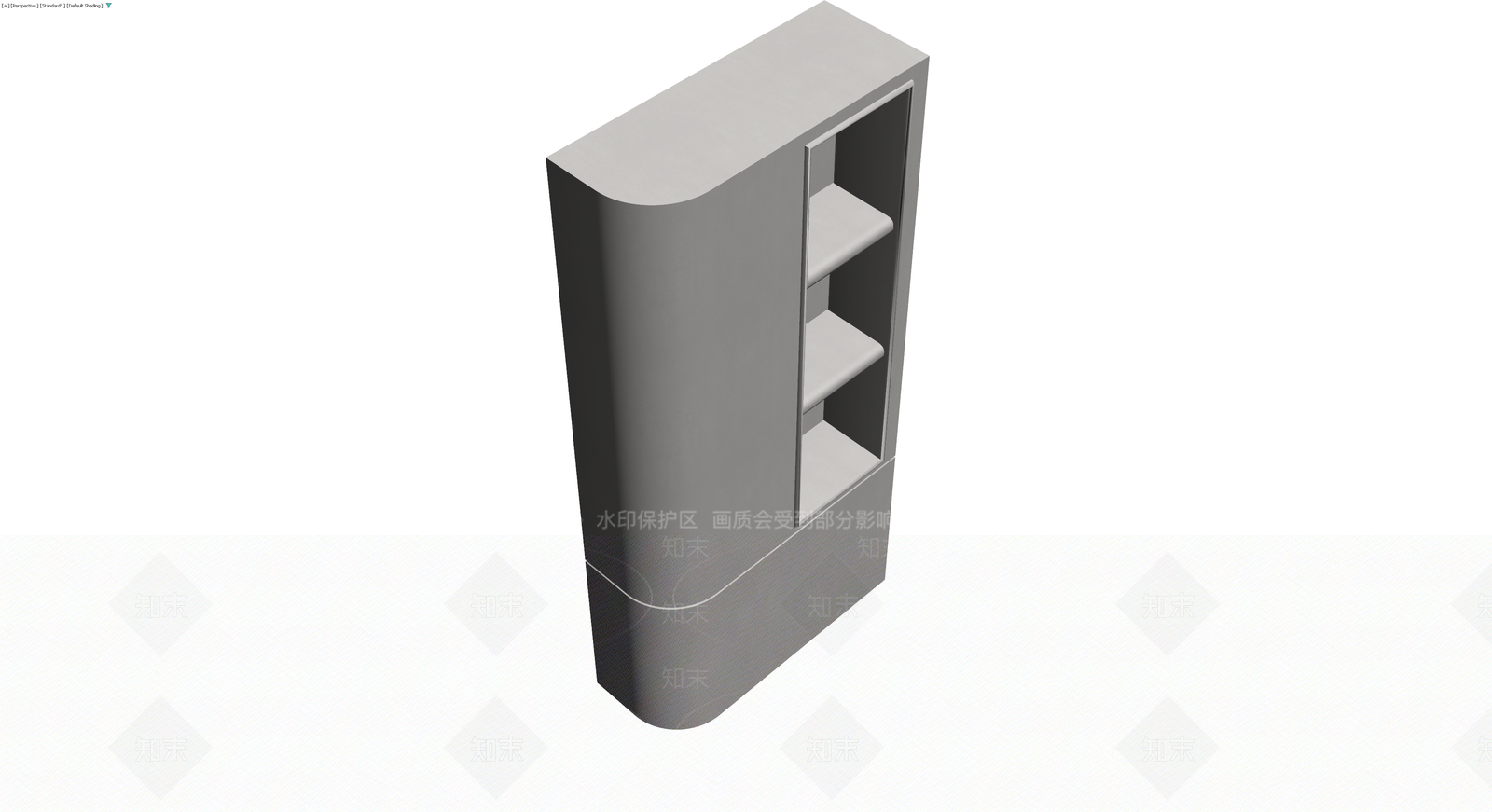 现代风格书柜模型3D模型下载【ID:1230343813】