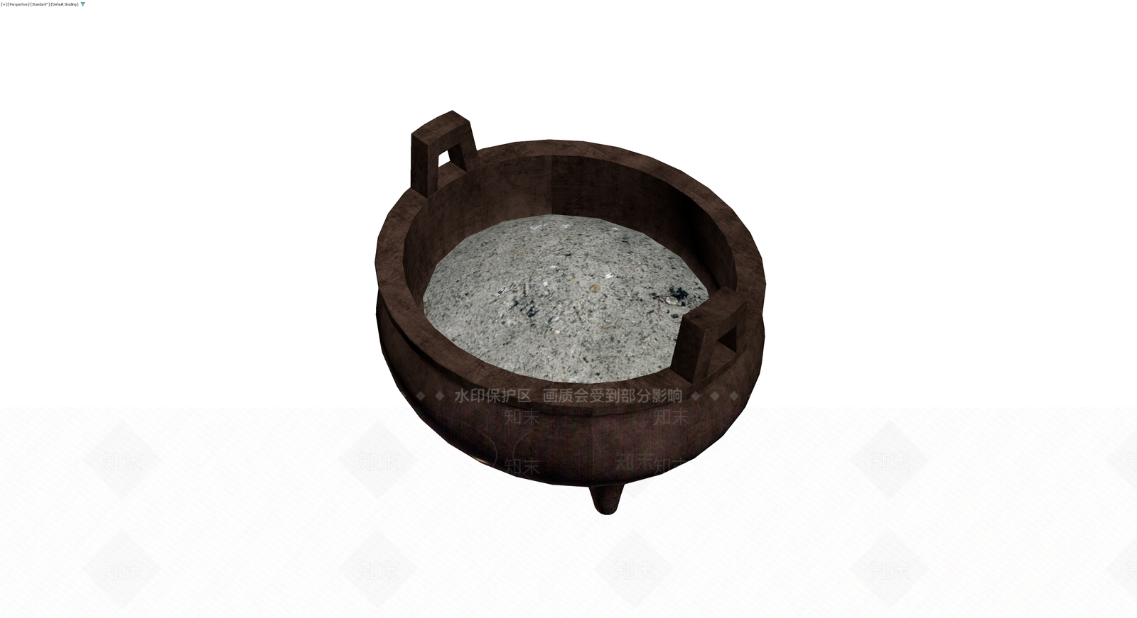深褐色三足香炉3D模型下载【ID:1229883486】