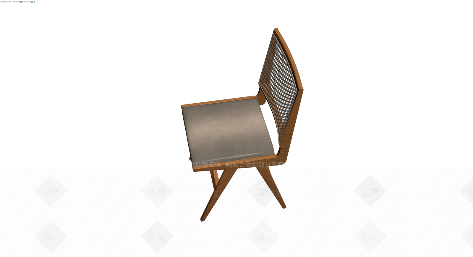 木质藤编餐椅3D模型下载【ID:1230654884】