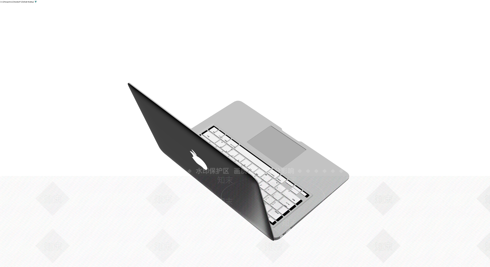 MacBook笔记本电脑灰模3D模型下载【ID:1229881219】