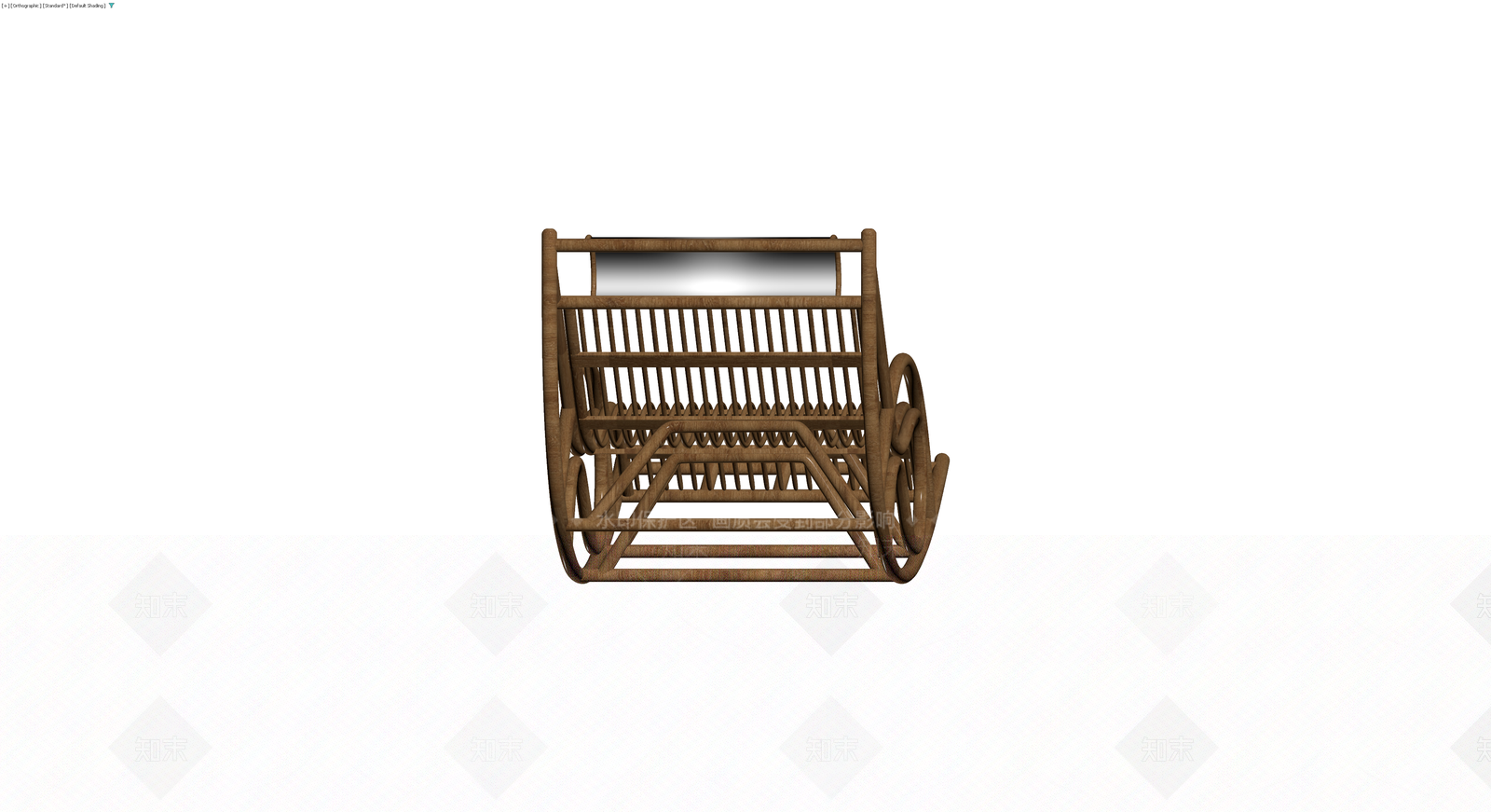 木质藤编摇椅3D模型下载【ID:1229652665】