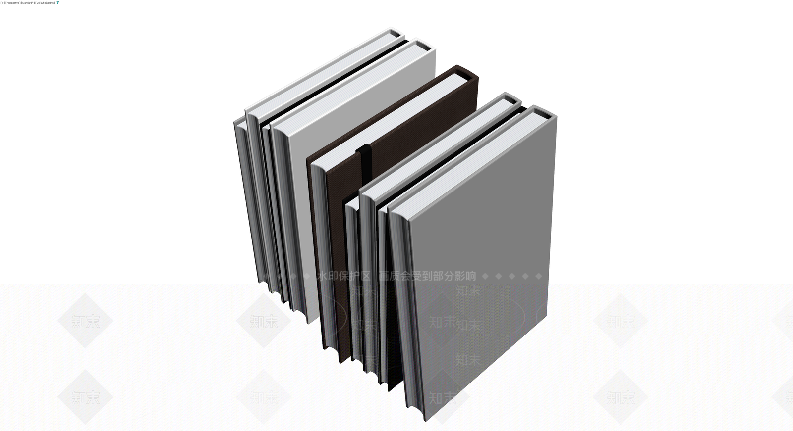 精装书籍组合摆件3D模型下载【ID:1229965171】