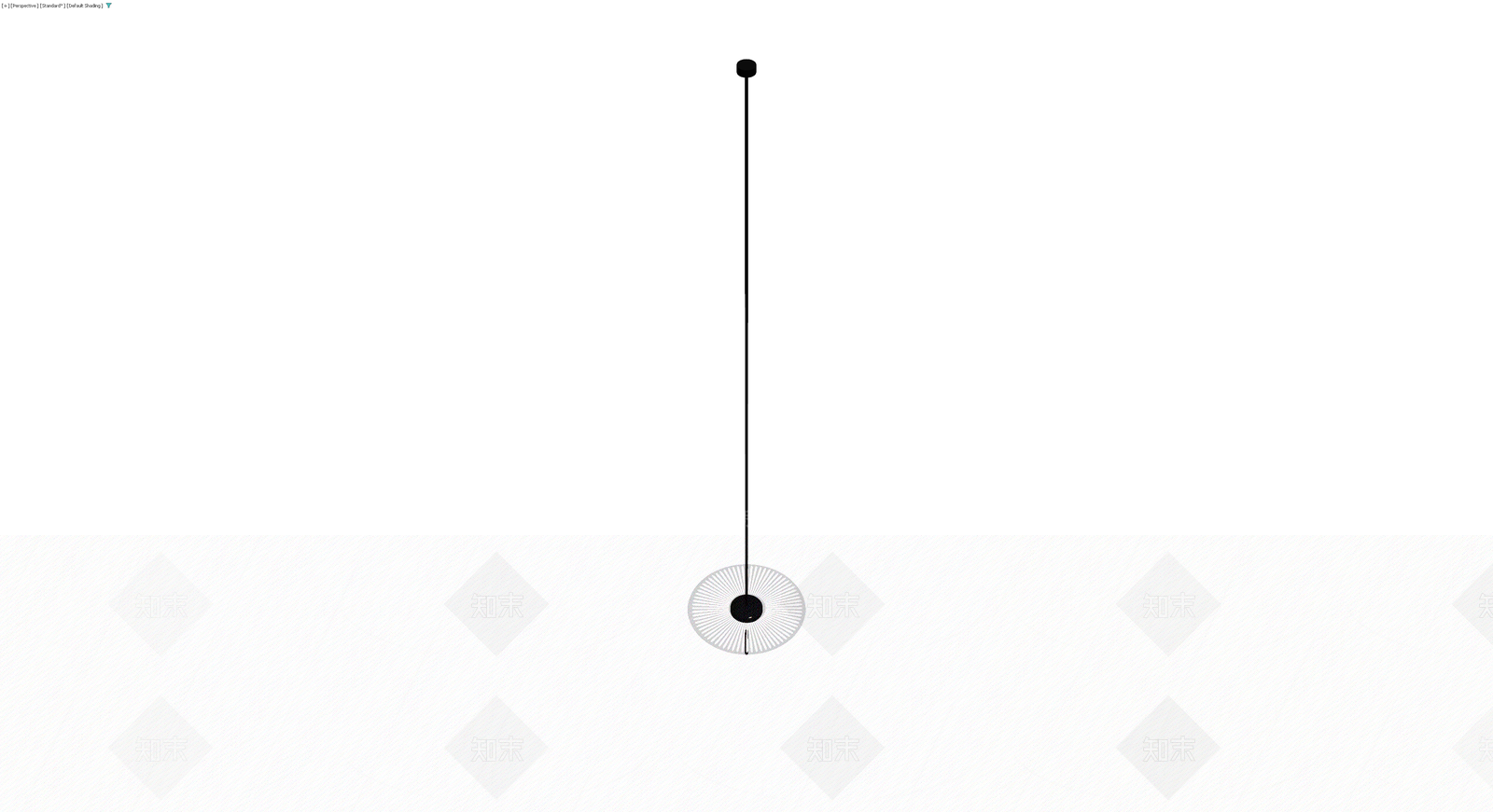 黑色长杆吊灯3D模型下载【ID:1230122718】