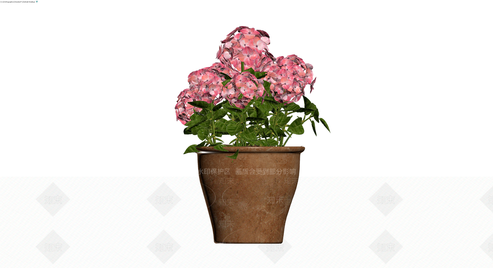 粉色绣球盆栽模型3D模型下载【ID:1229657360】