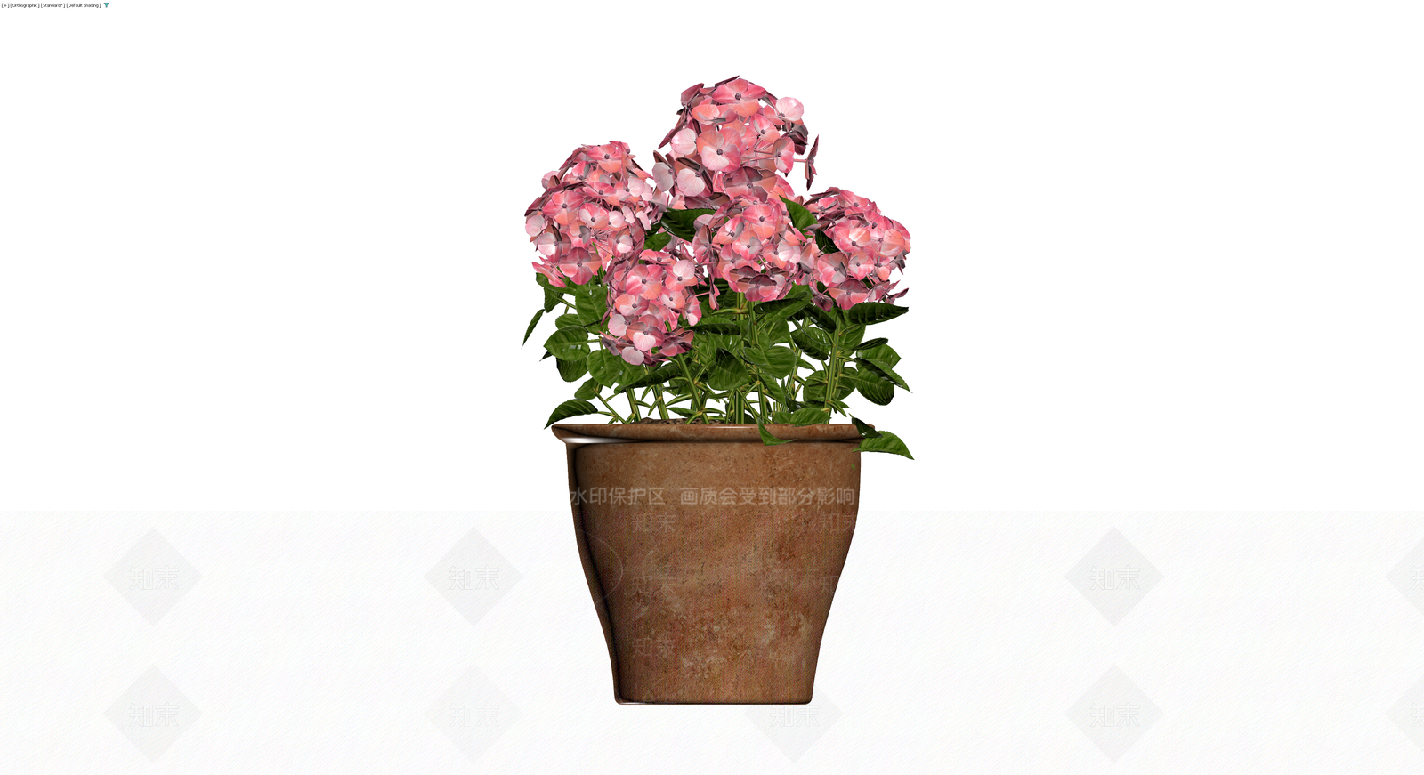 粉色绣球盆栽模型3D模型下载【ID:1229657360】