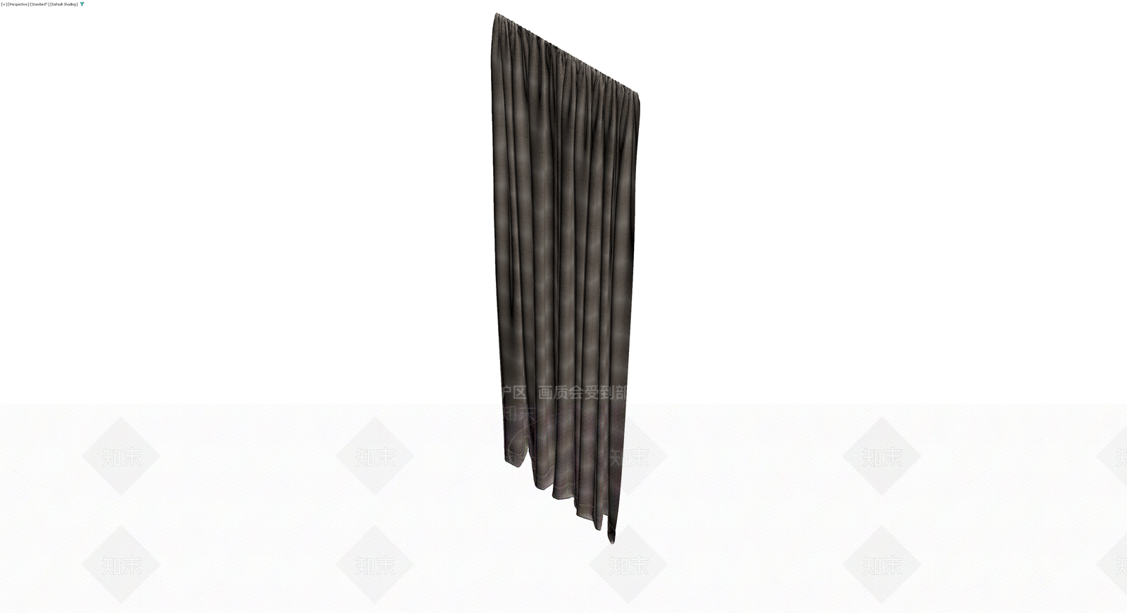 垂坠褶皱窗帘组件3D模型下载【ID:1230720952】