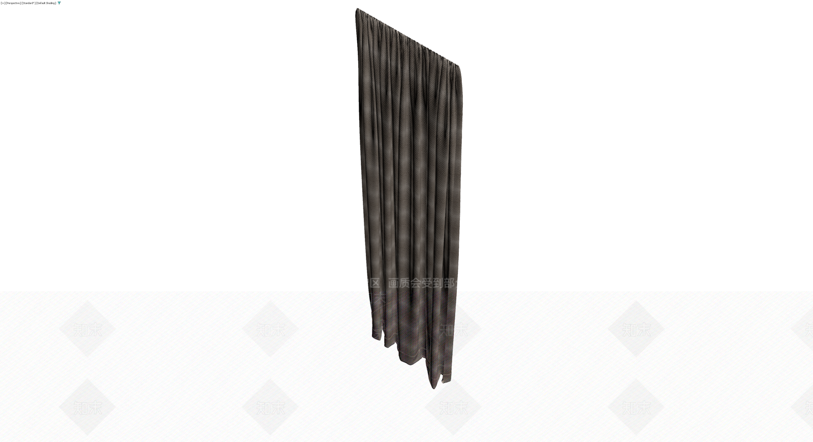 垂坠褶皱窗帘组件3D模型下载【ID:1230720952】