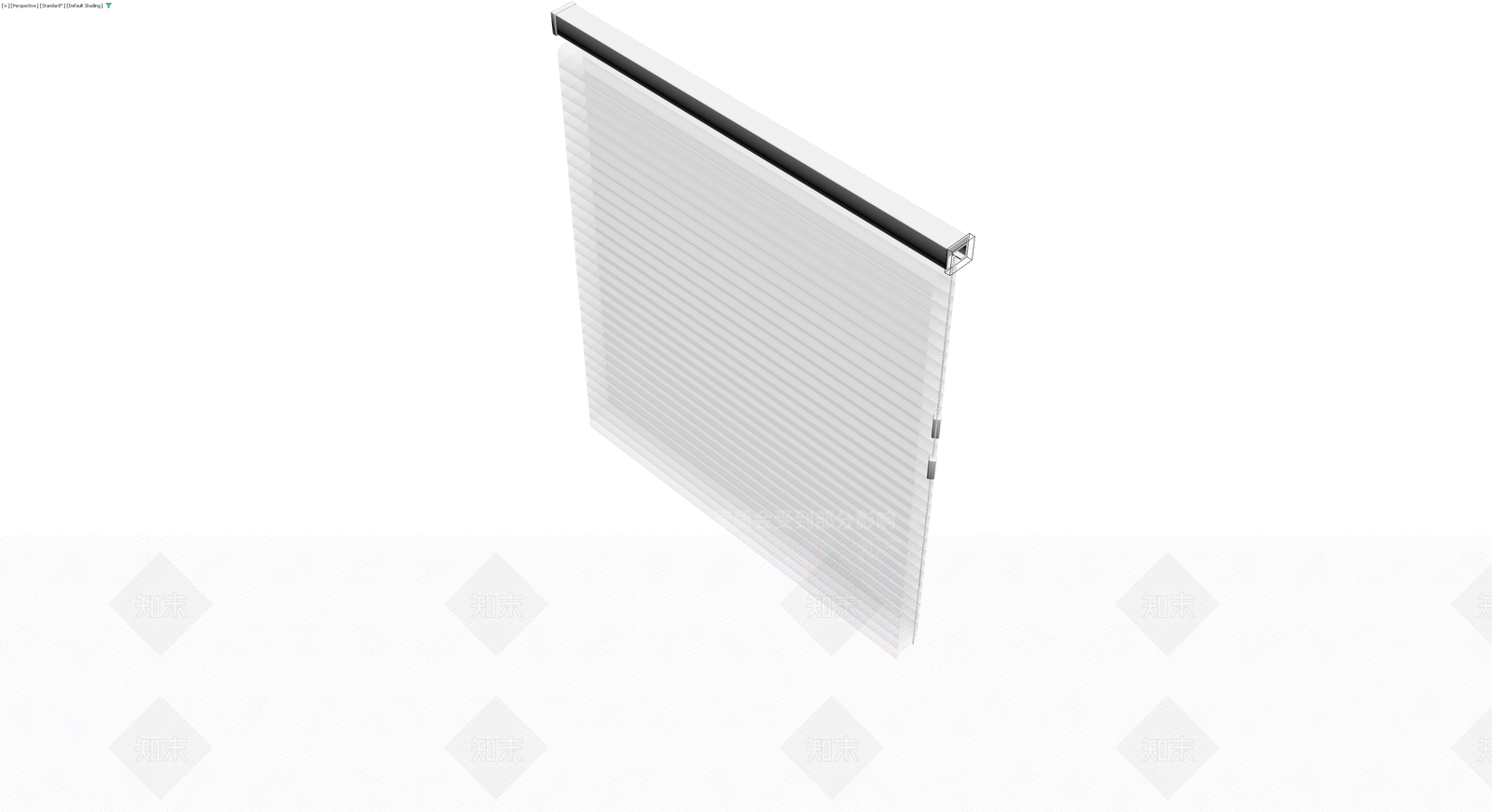 白色百叶窗成品组件3D模型下载【ID:1229927313】