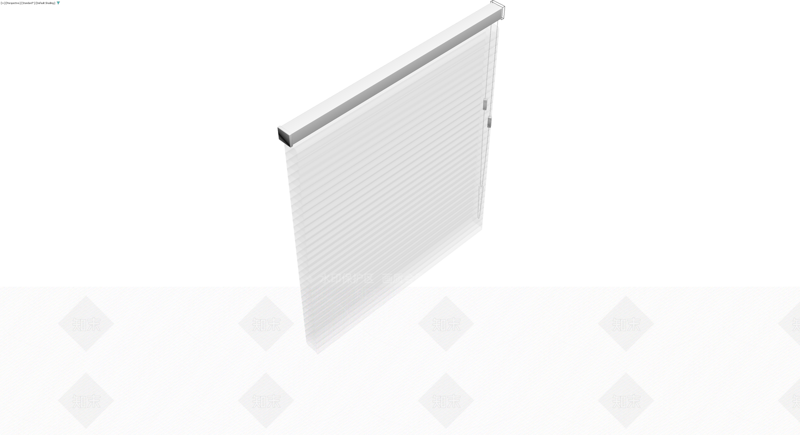 白色百叶窗成品组件3D模型下载【ID:1229927313】