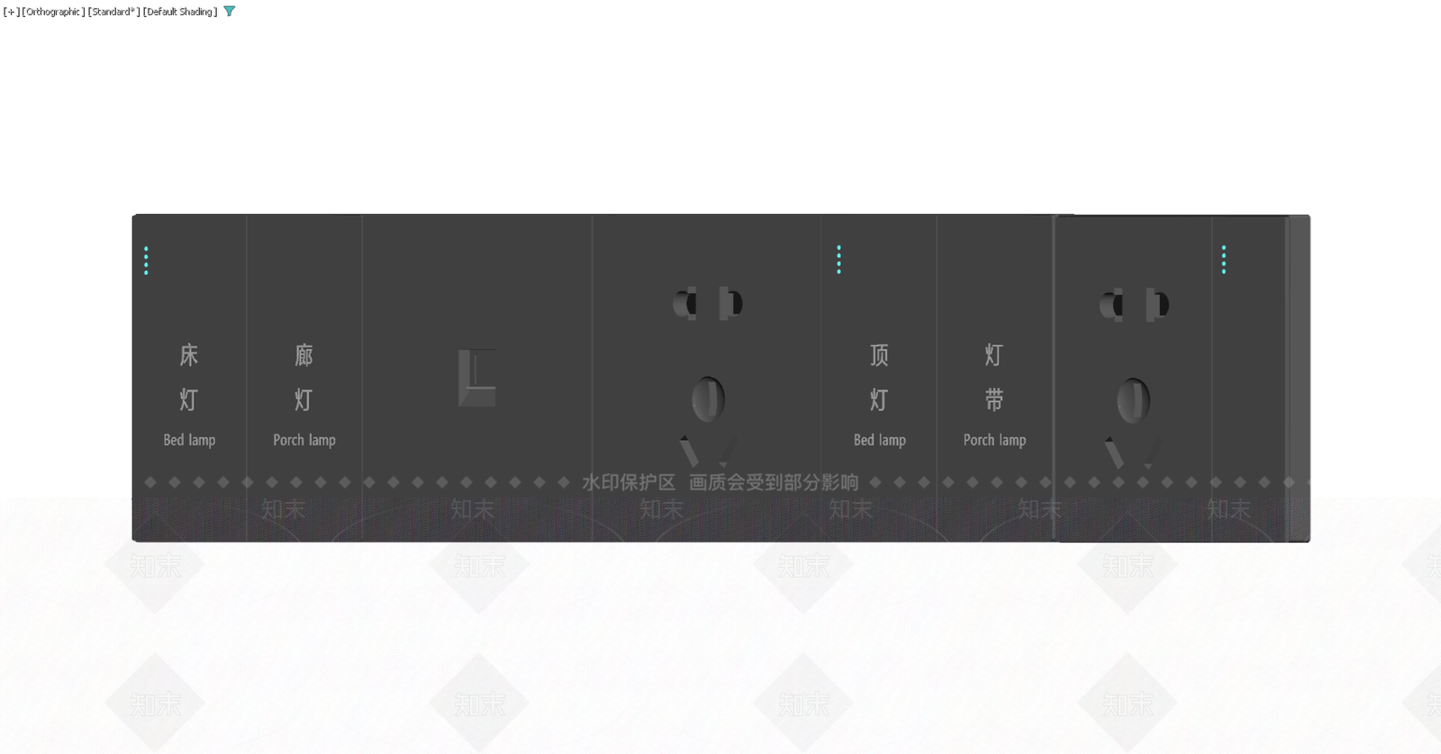 多功能组合开关插座面板3D模型下载【ID:1229577272】