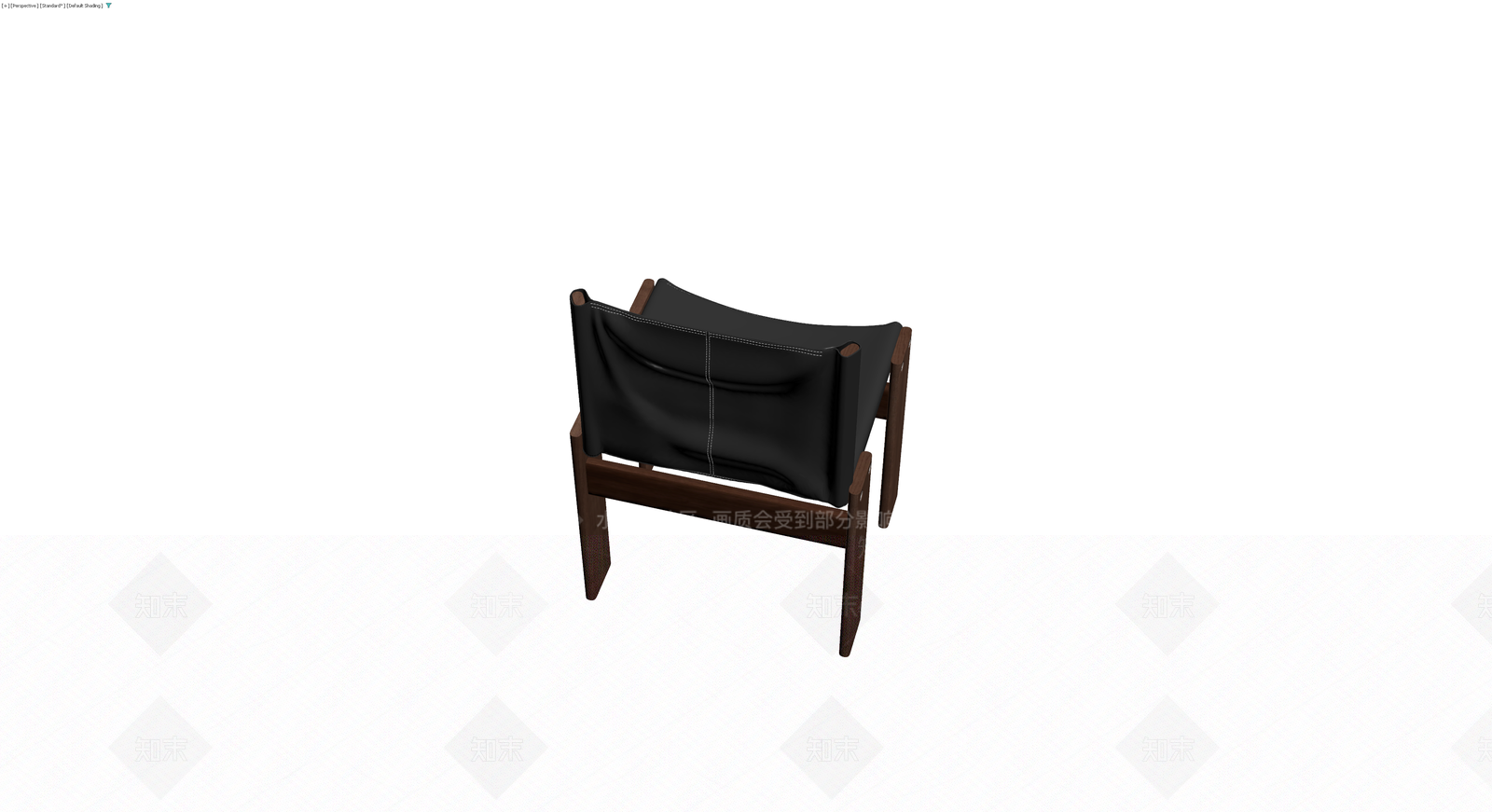 黑皮木腿休闲椅3D模型下载【ID:1230738077】