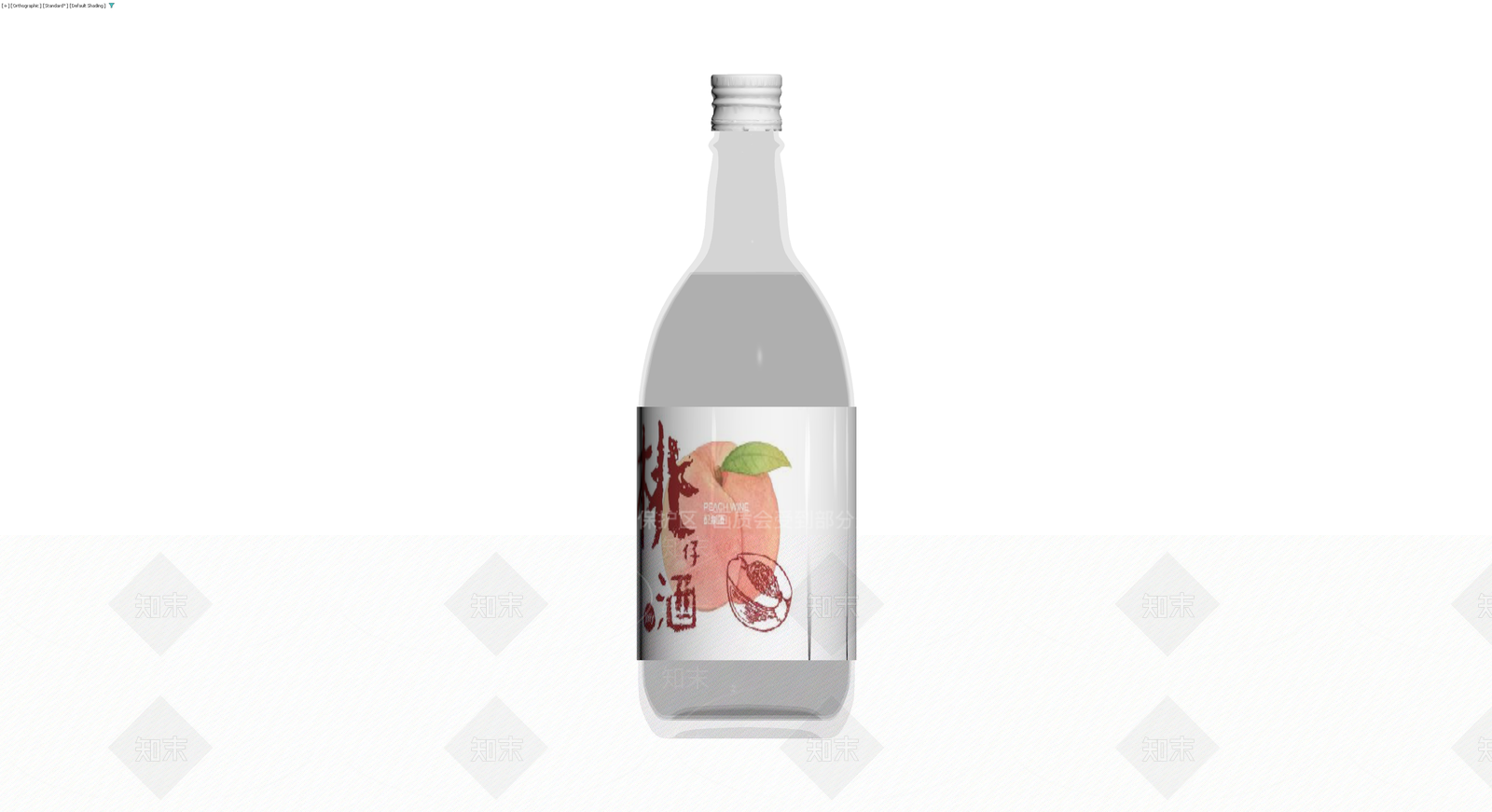 桃酒玻璃瓶模型3D模型下载【ID:1230625560】