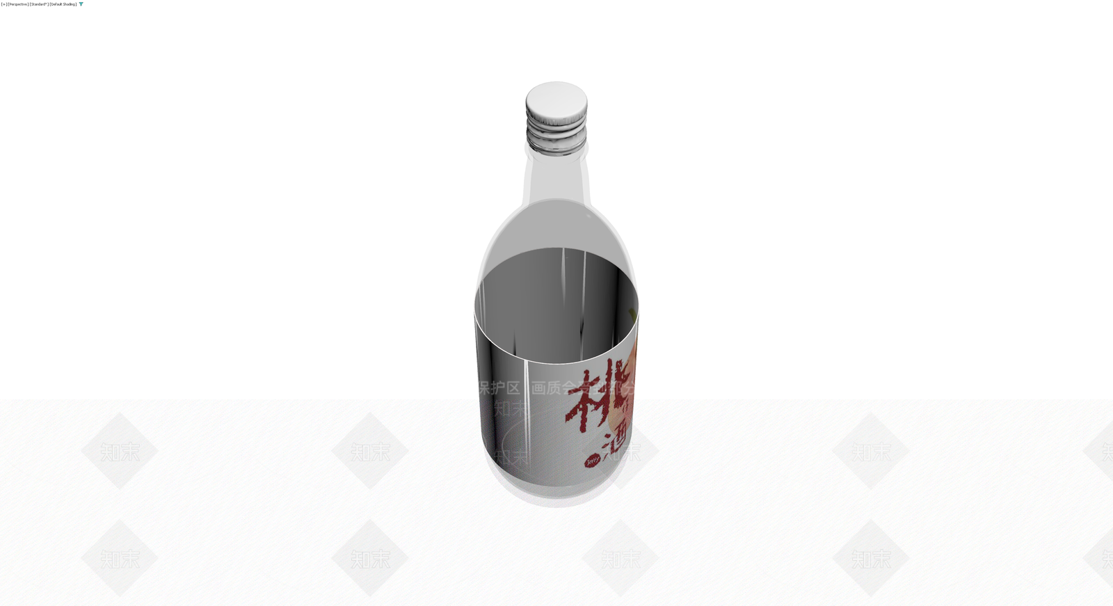 桃酒玻璃瓶模型3D模型下载【ID:1230625560】