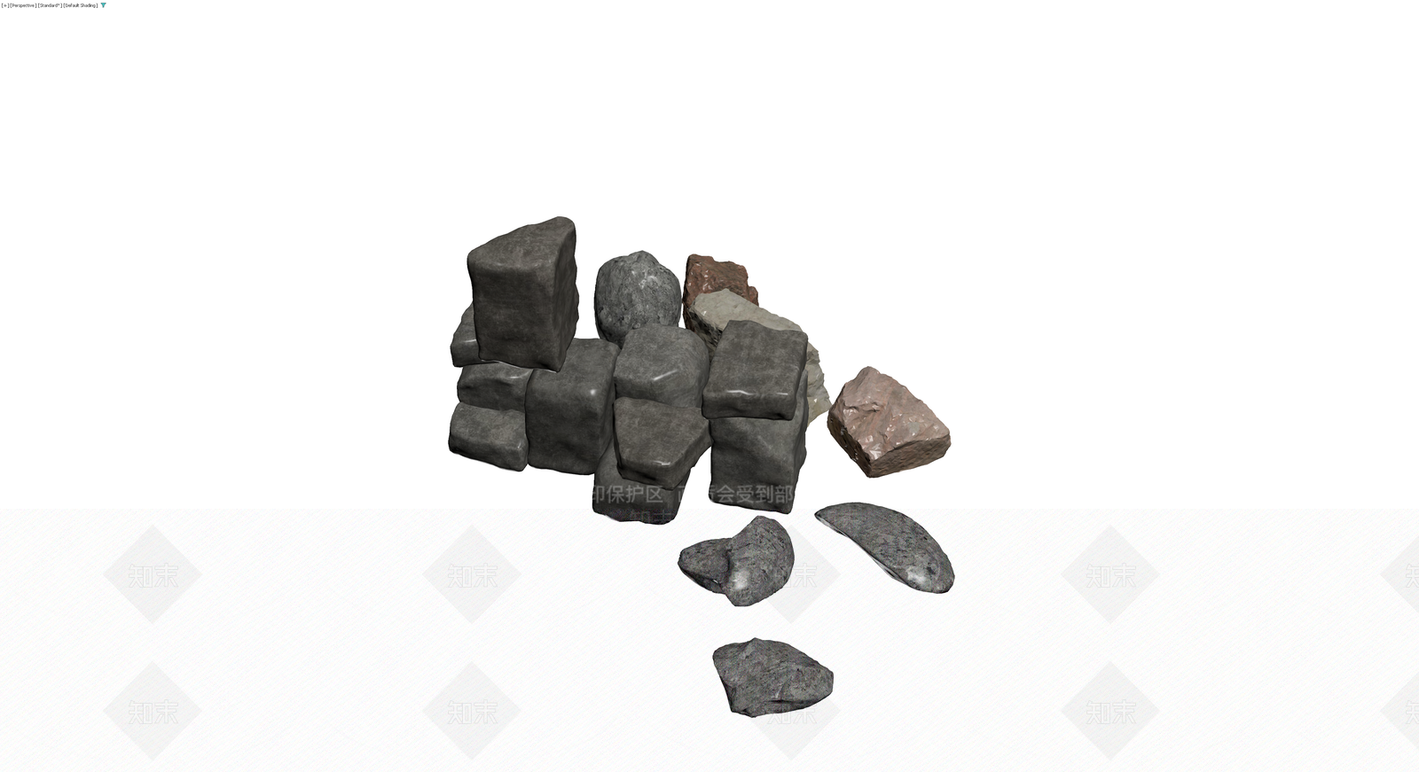 景观石堆叠组合3D模型下载【ID:1230187556】