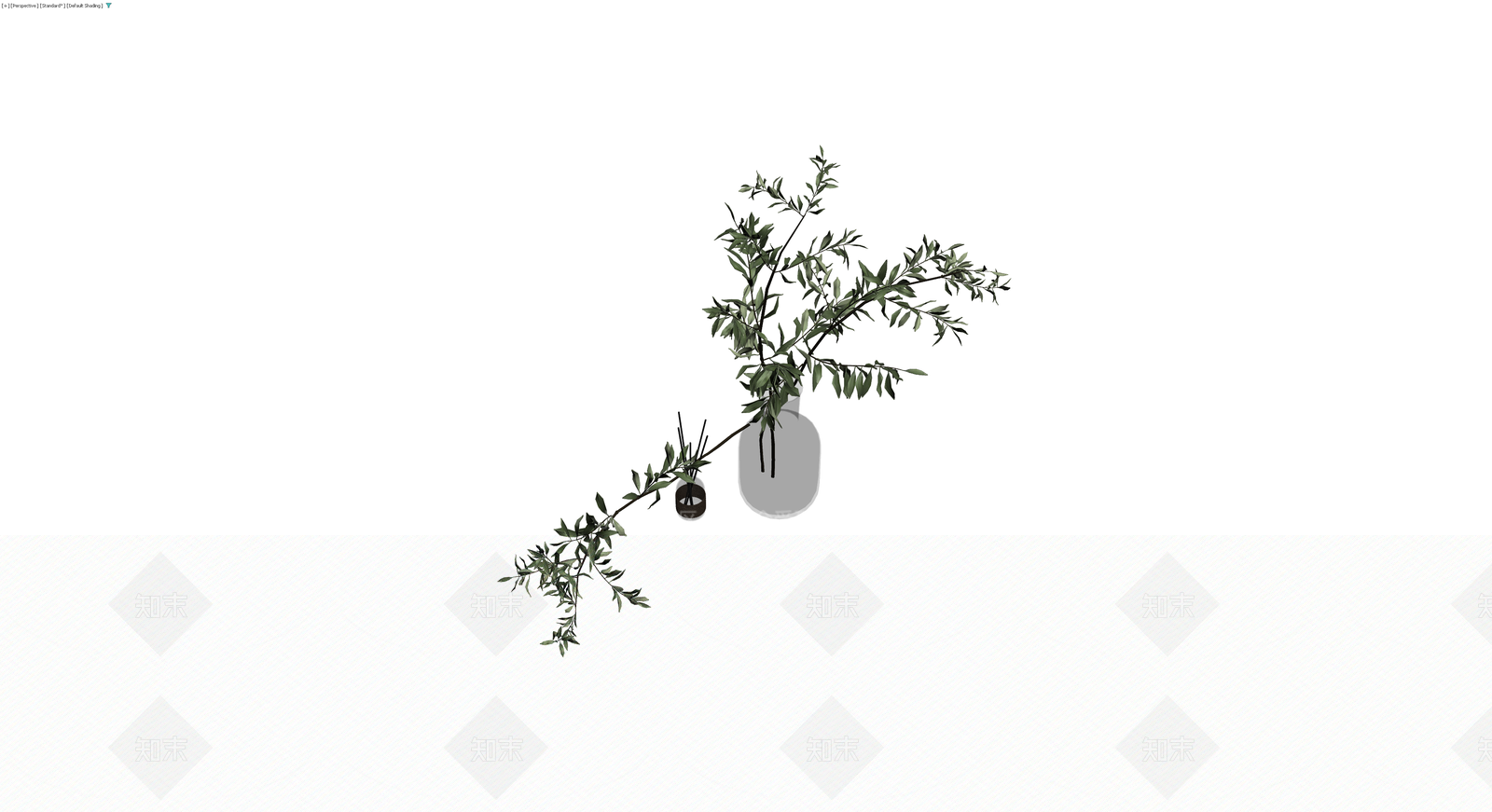 花瓶与植物组合3D模型下载【ID:1229936203】