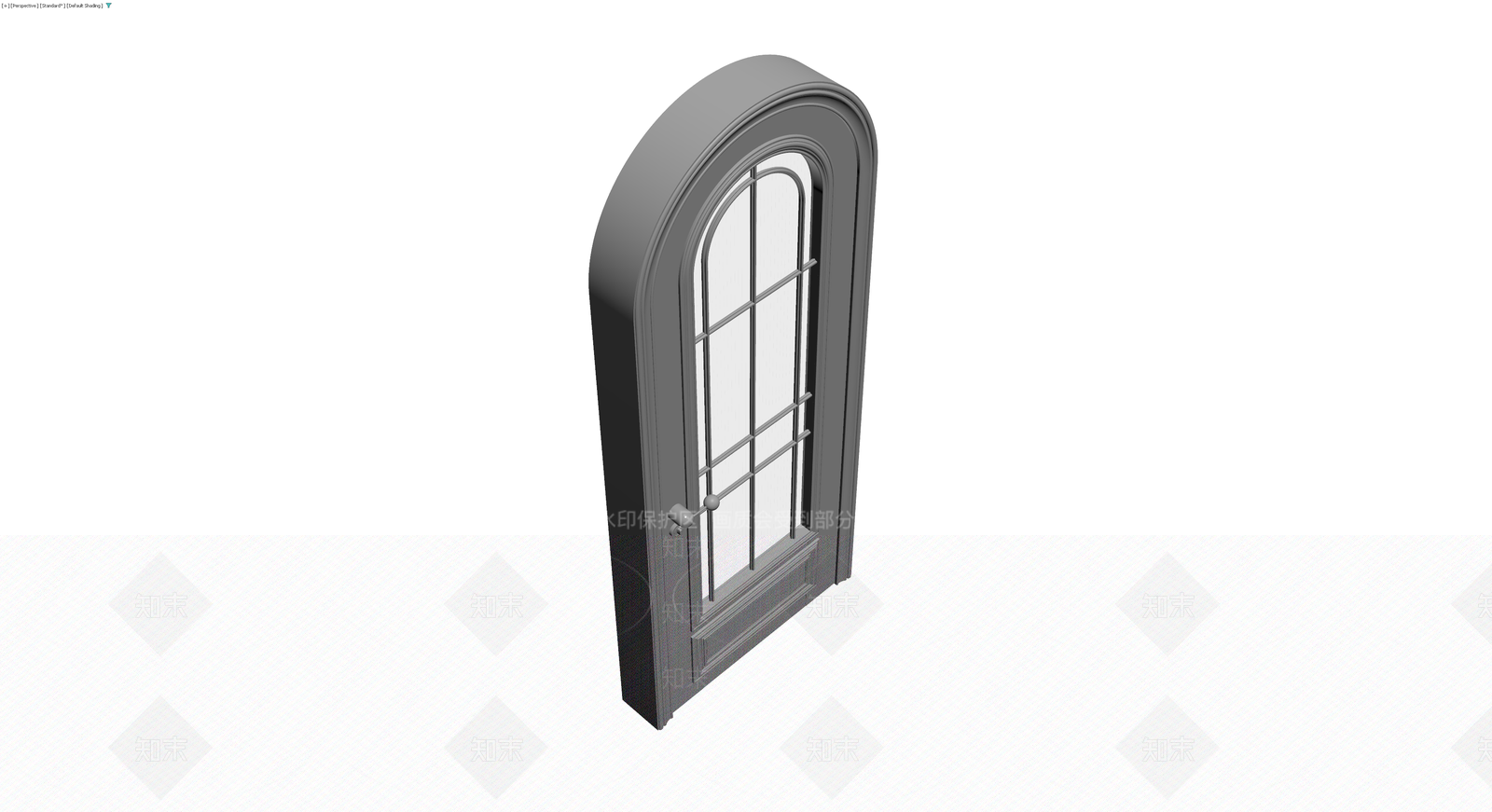 拱形玻璃门组件3D模型下载【ID:1229964308】