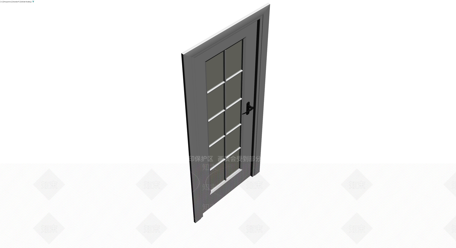 灰色多格玻璃门体3D模型下载【ID:1230697159】
