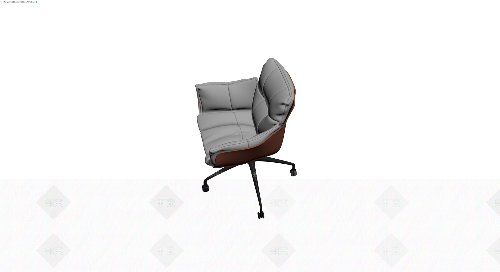 灰模办公转椅3D模型下载【ID:1229939650】