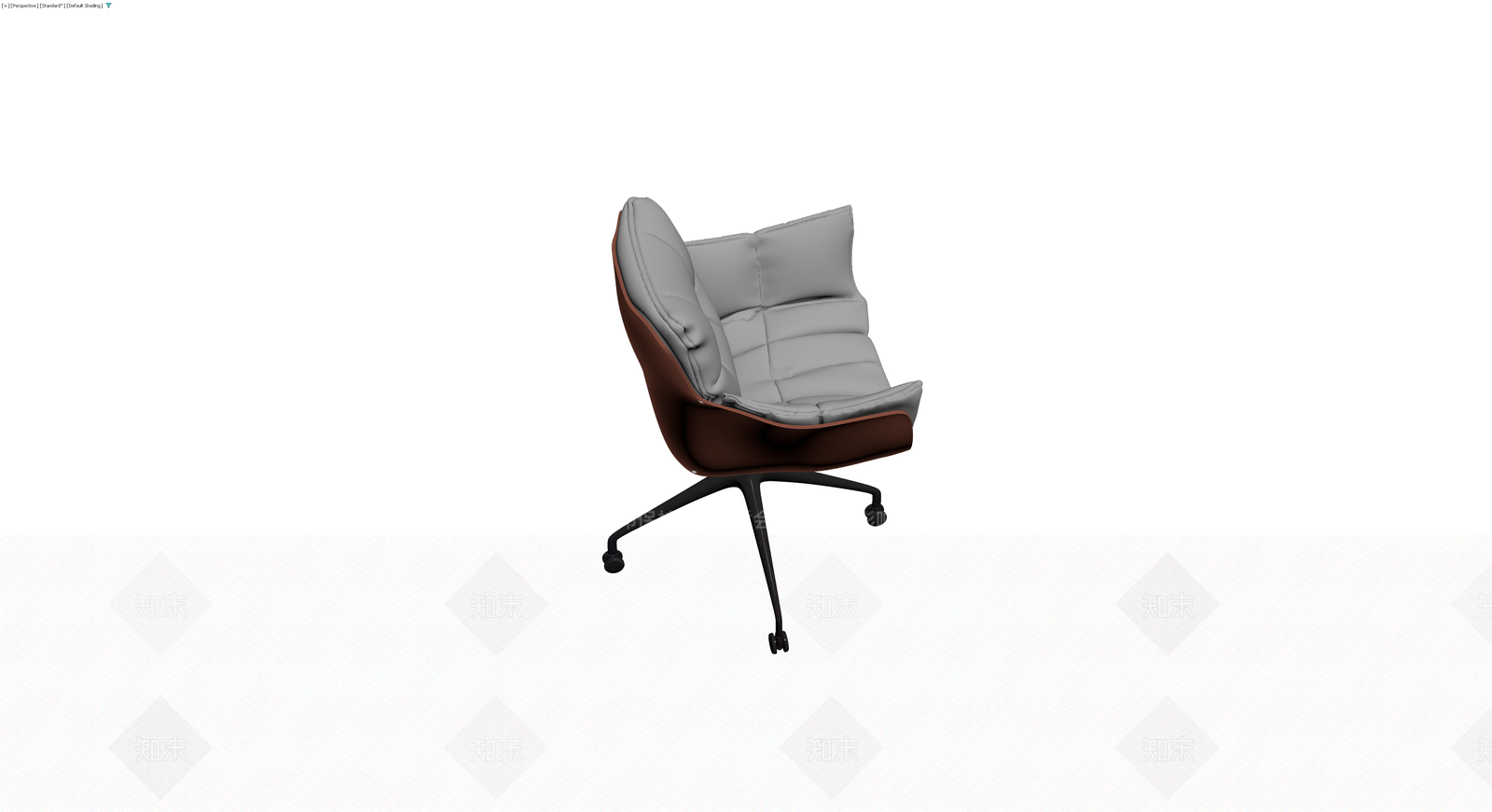 灰模办公转椅3D模型下载【ID:1229939650】