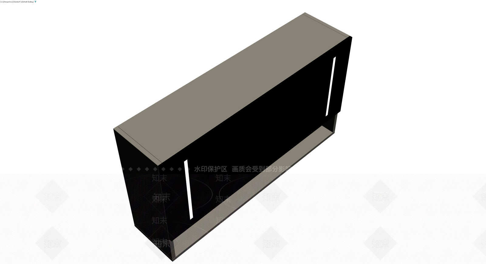 黑白配色电视柜3D模型下载【ID:1230582687】