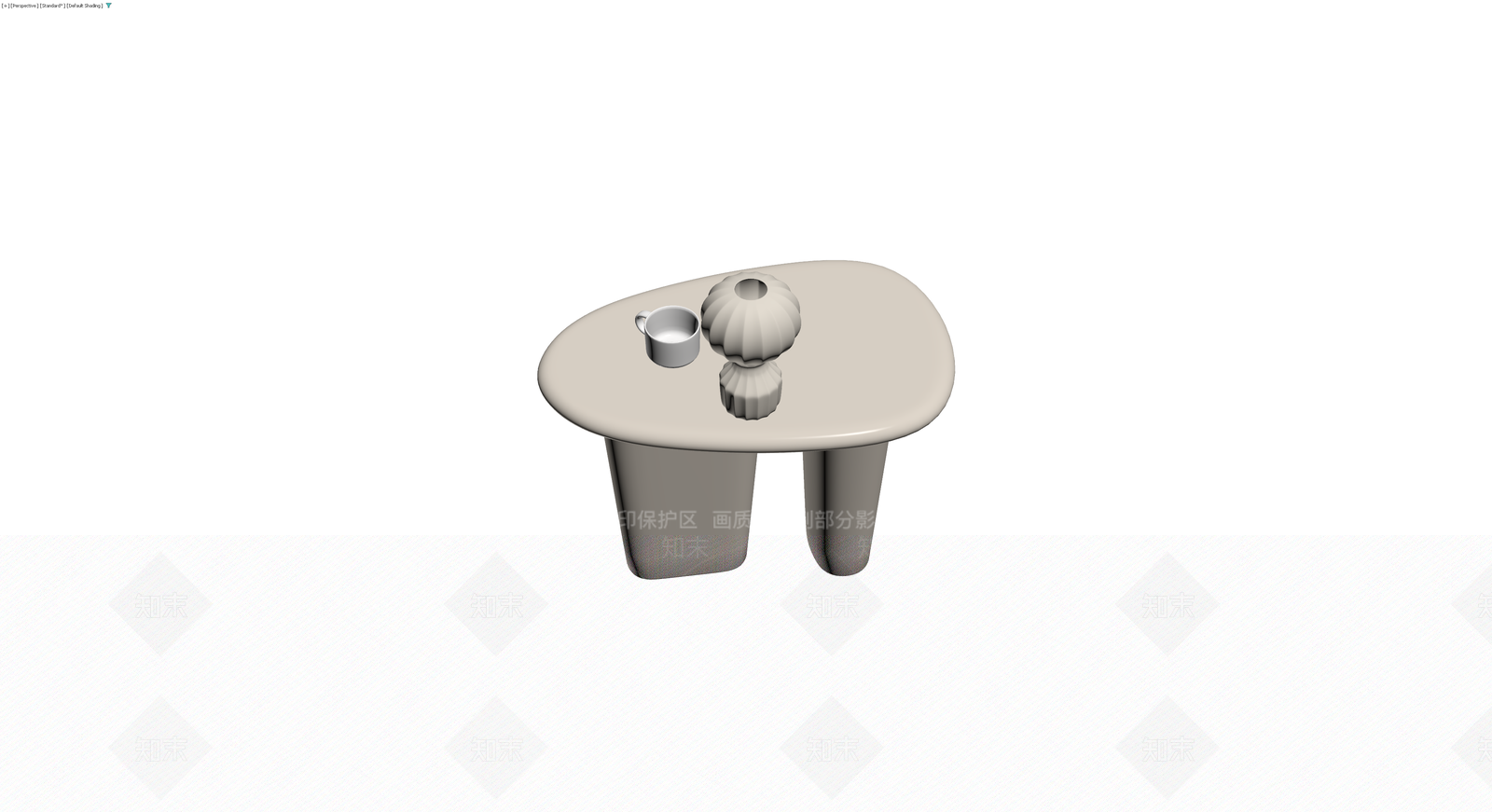 现代风格茶几组合3D模型下载【ID:1230403956】