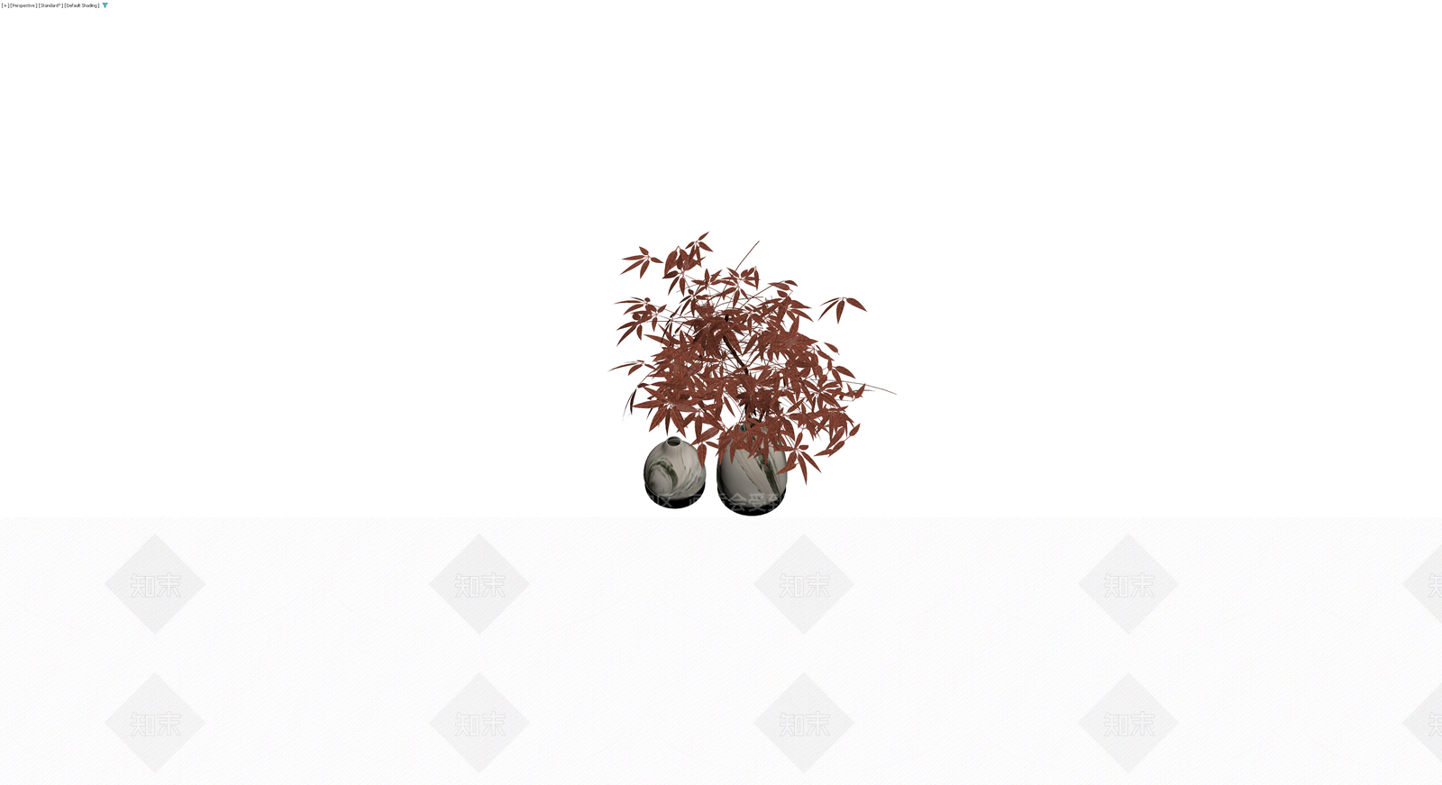 带盆红叶盆栽3D模型下载【ID:1230101781】