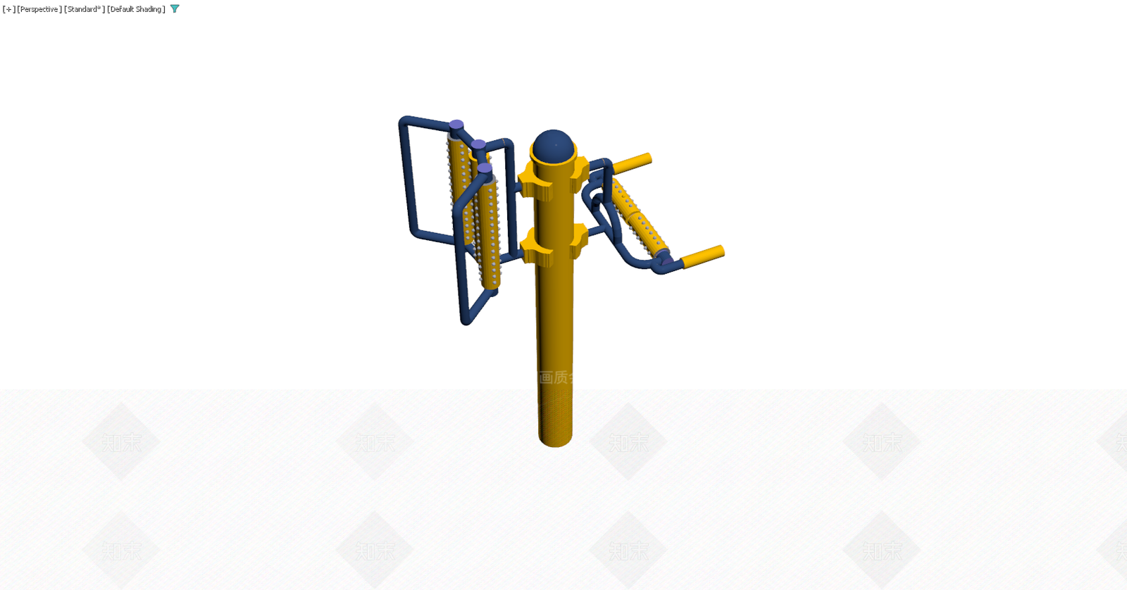 户外双位按摩器健身器材3D模型下载【ID:1229581237】