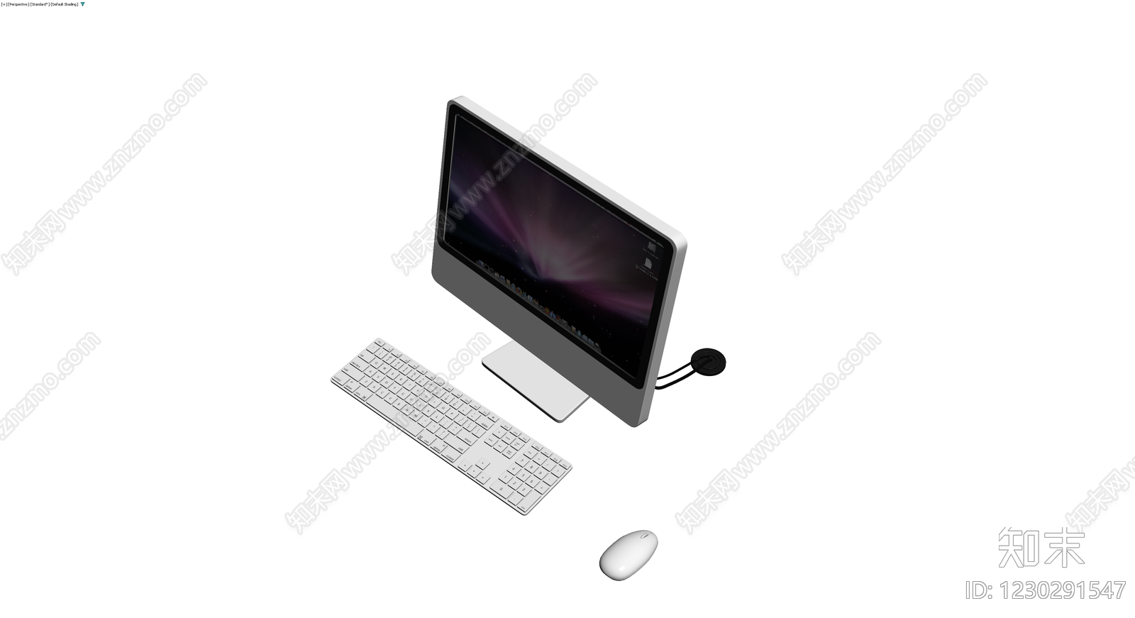 iMac一体机外设组合3D模型下载【ID:1230291547】
