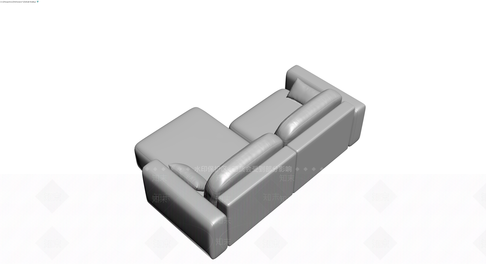 灰色皮质L型沙发3D模型下载【ID:1229890612】