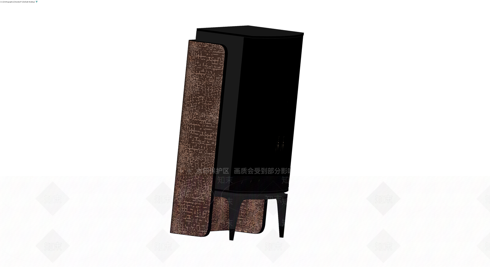 黑框拼花扇形柜3D模型下载【ID:1229876736】