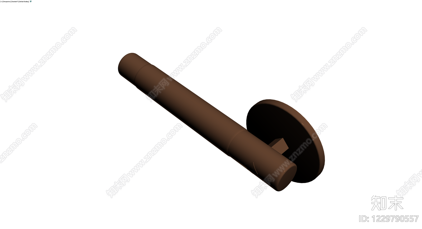 深棕色门把手组件3D模型下载【ID:1229790557】