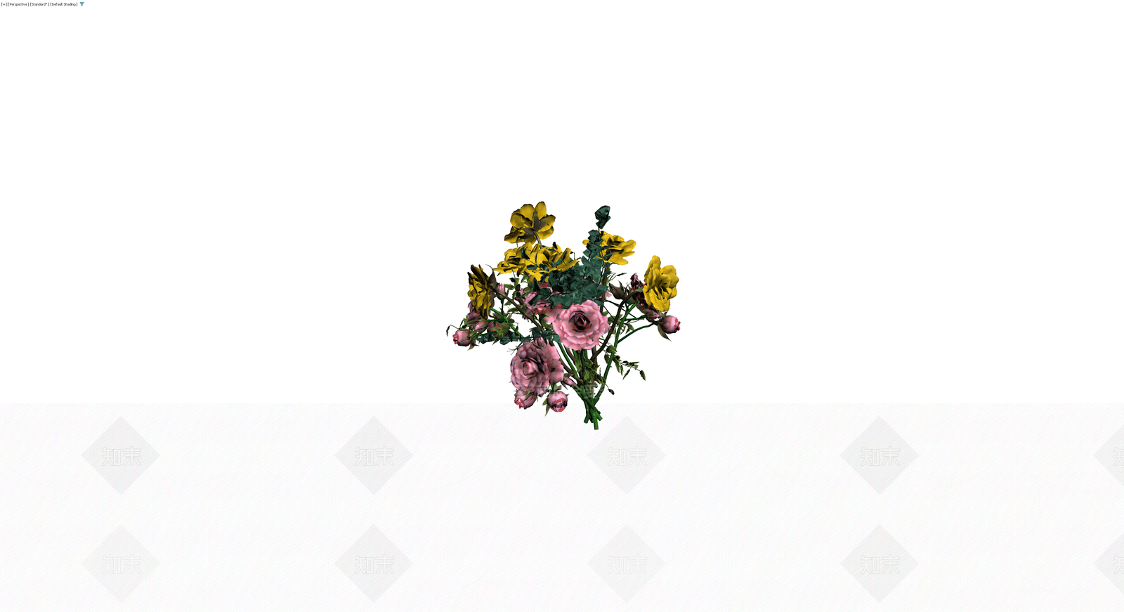 粉黄配色花束模型3D模型下载【ID:1230409523】