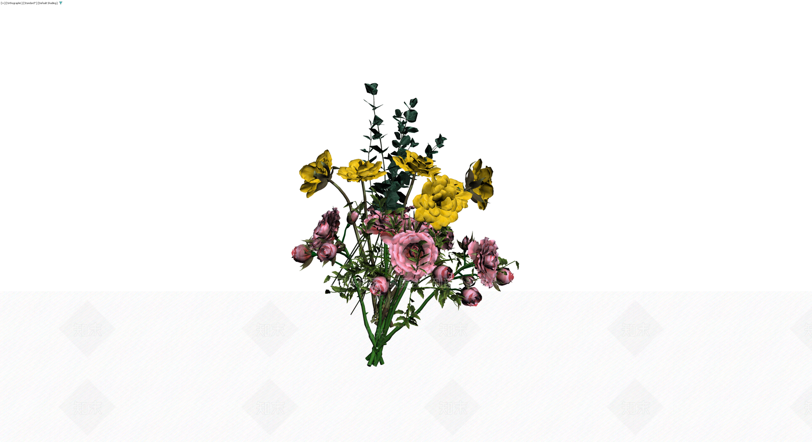粉黄配色花束模型3D模型下载【ID:1230409523】
