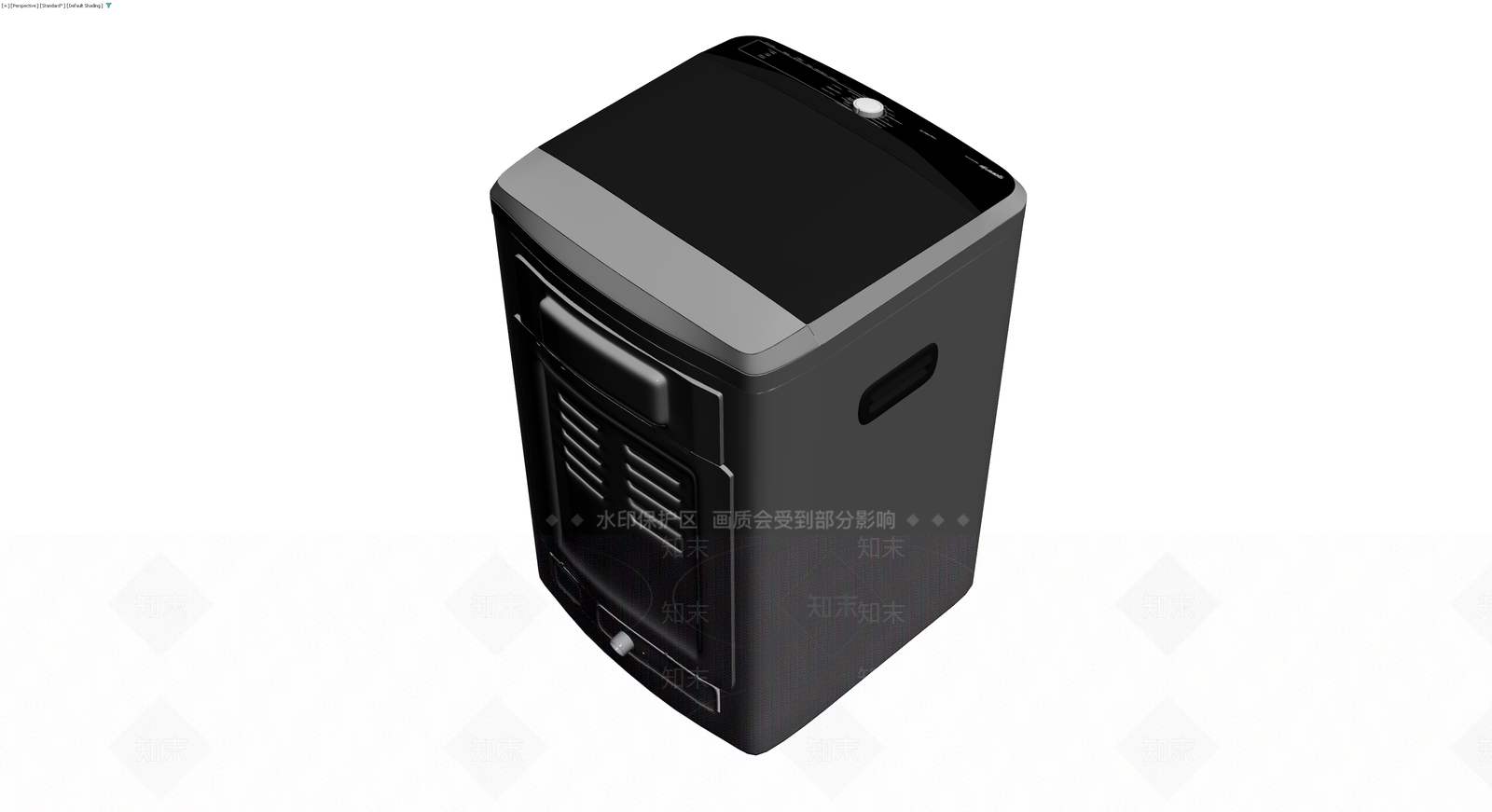 黑色波轮洗衣机模型3D模型下载【ID:1230786732】
